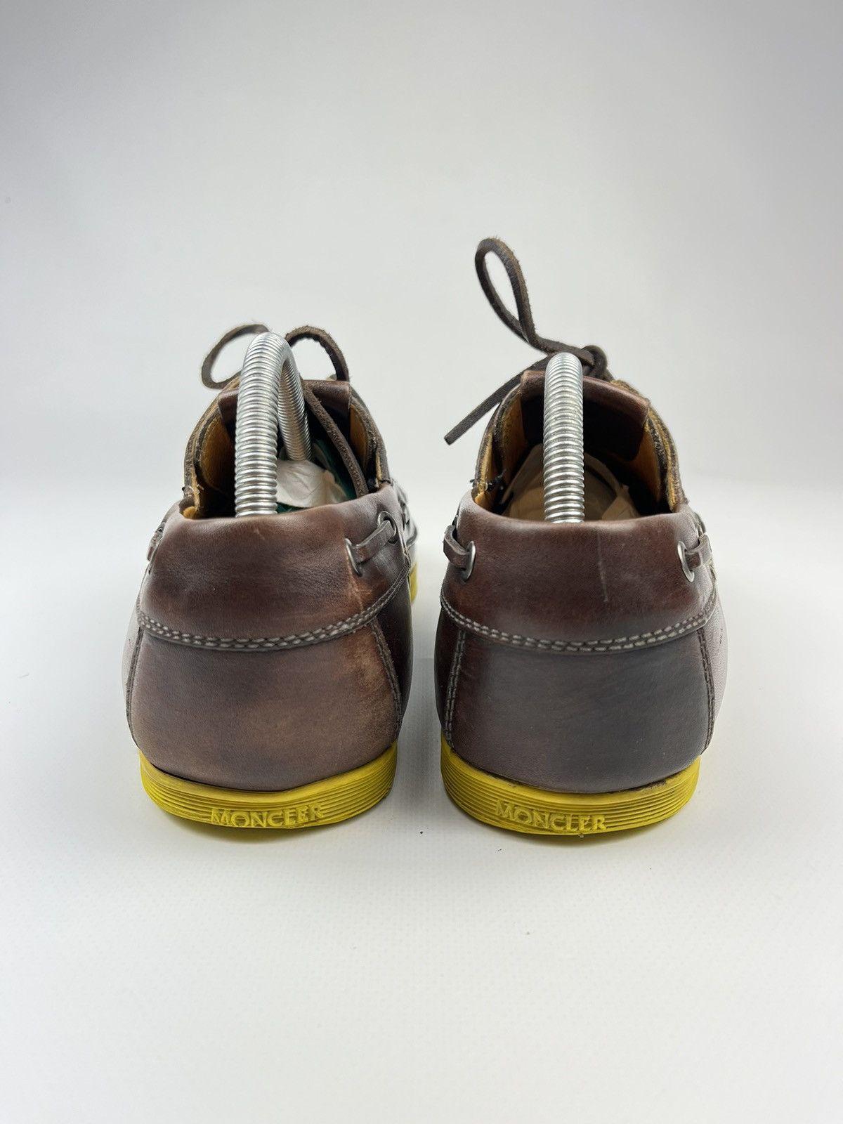 Moncler MONCLER Guadeloupe boat shoes brown leather top spider Size US 8 / EU 41 - 4 Thumbnail