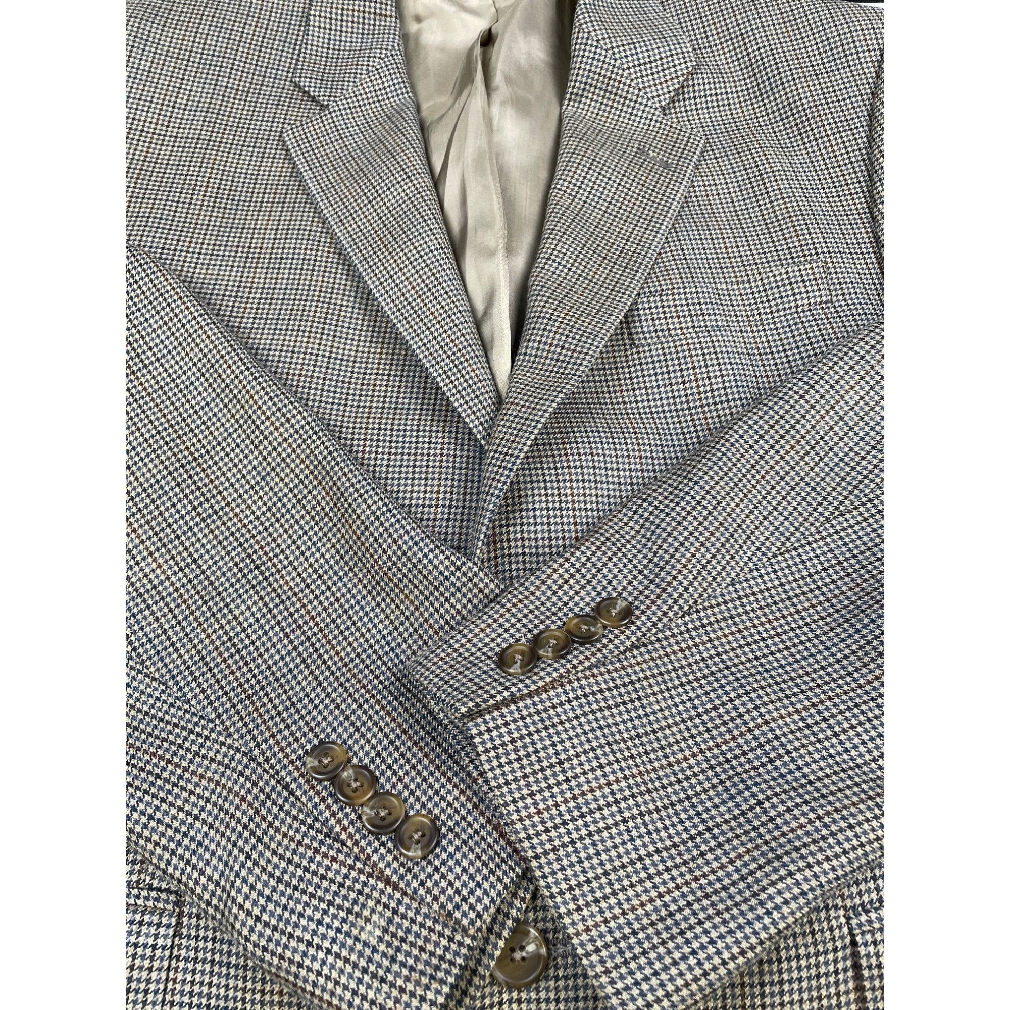 Lauren Ralph Lauren Lauren Ralph Lauren Men's Grey Houndstooth Blazer/Sports Coa Size 44R - 5 Thumbnail