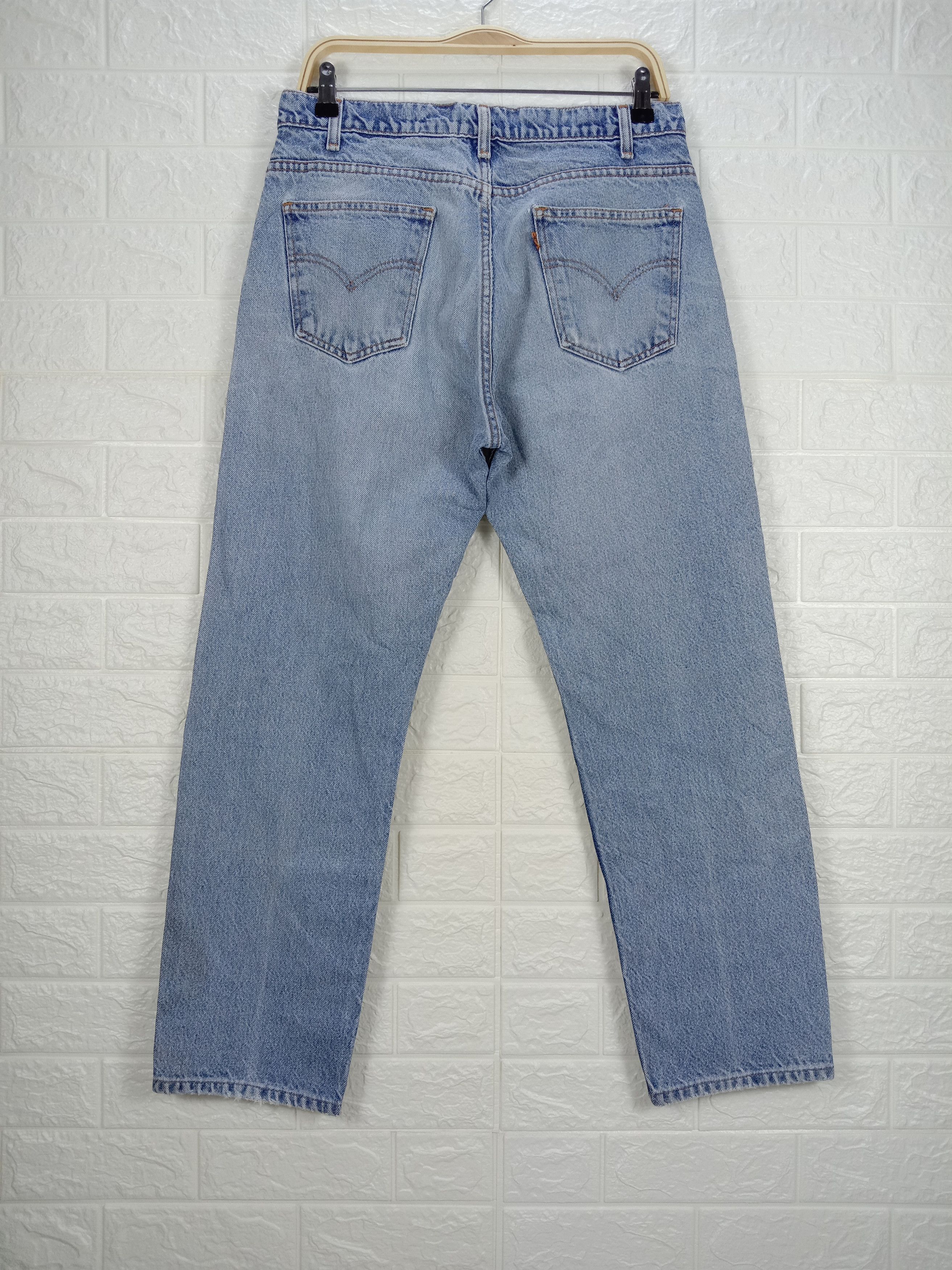 Levi's Vintage 90s Levi's 505 Jeans Orange Tab Faded Blue Denim Size US 31 - 5 Thumbnail