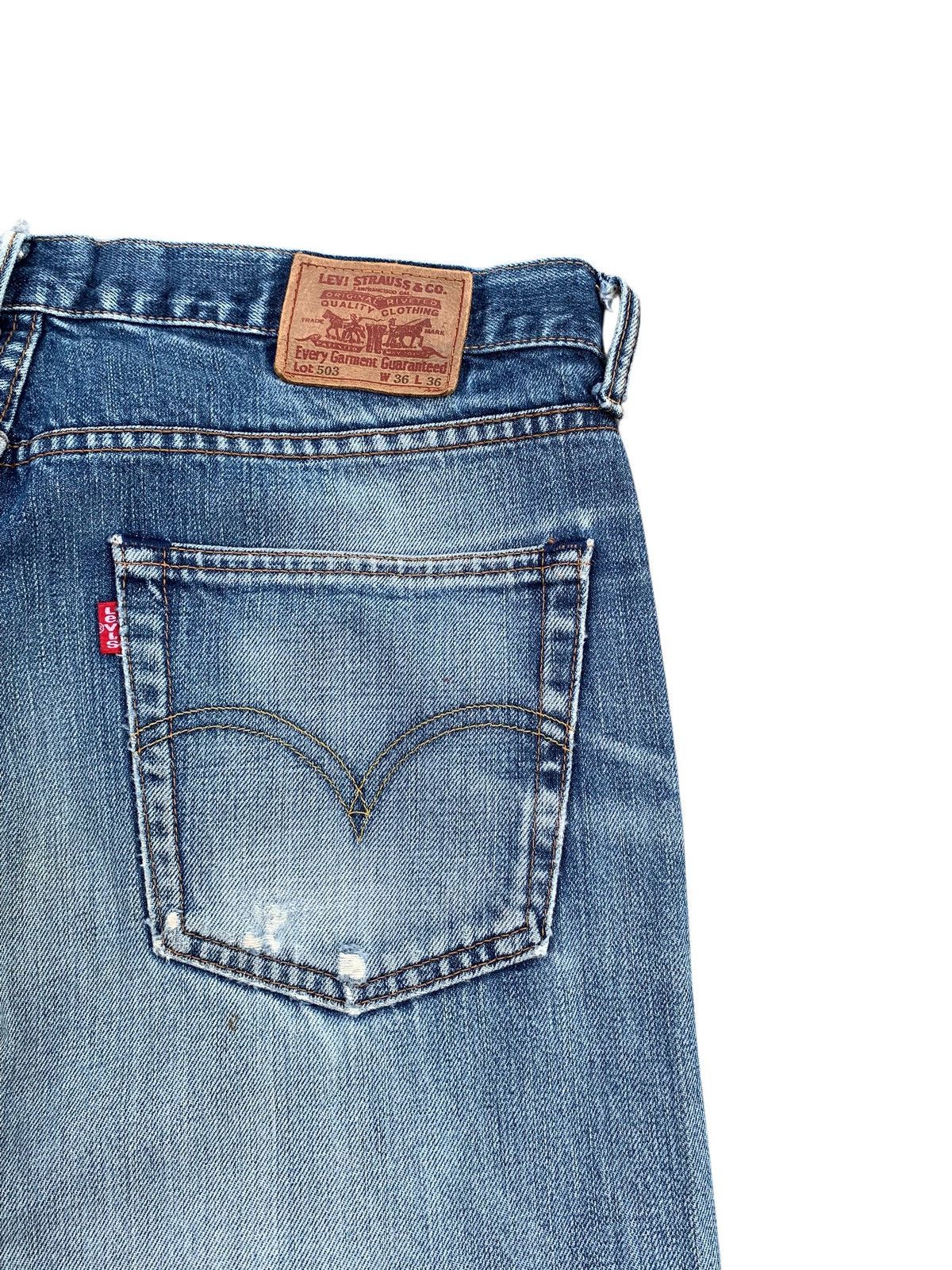 Levi's VINTAGE LEVI'S 503 SELVEDGE FADED DISTRESSED DENIM Size US 36 / EU 52 - 13 Thumbnail