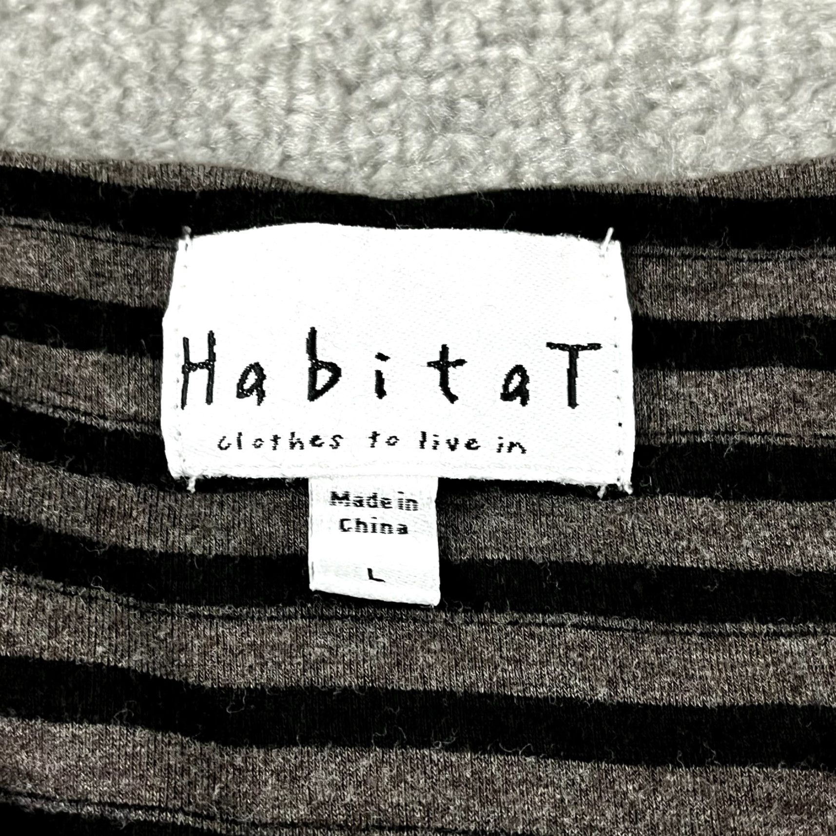 Habitat HABITAT Clothes To Live Shirt Womens Large Brown Black Striped Tunic Top Stretch Size L / US 10 / IT 46 - 3 Thumbnail