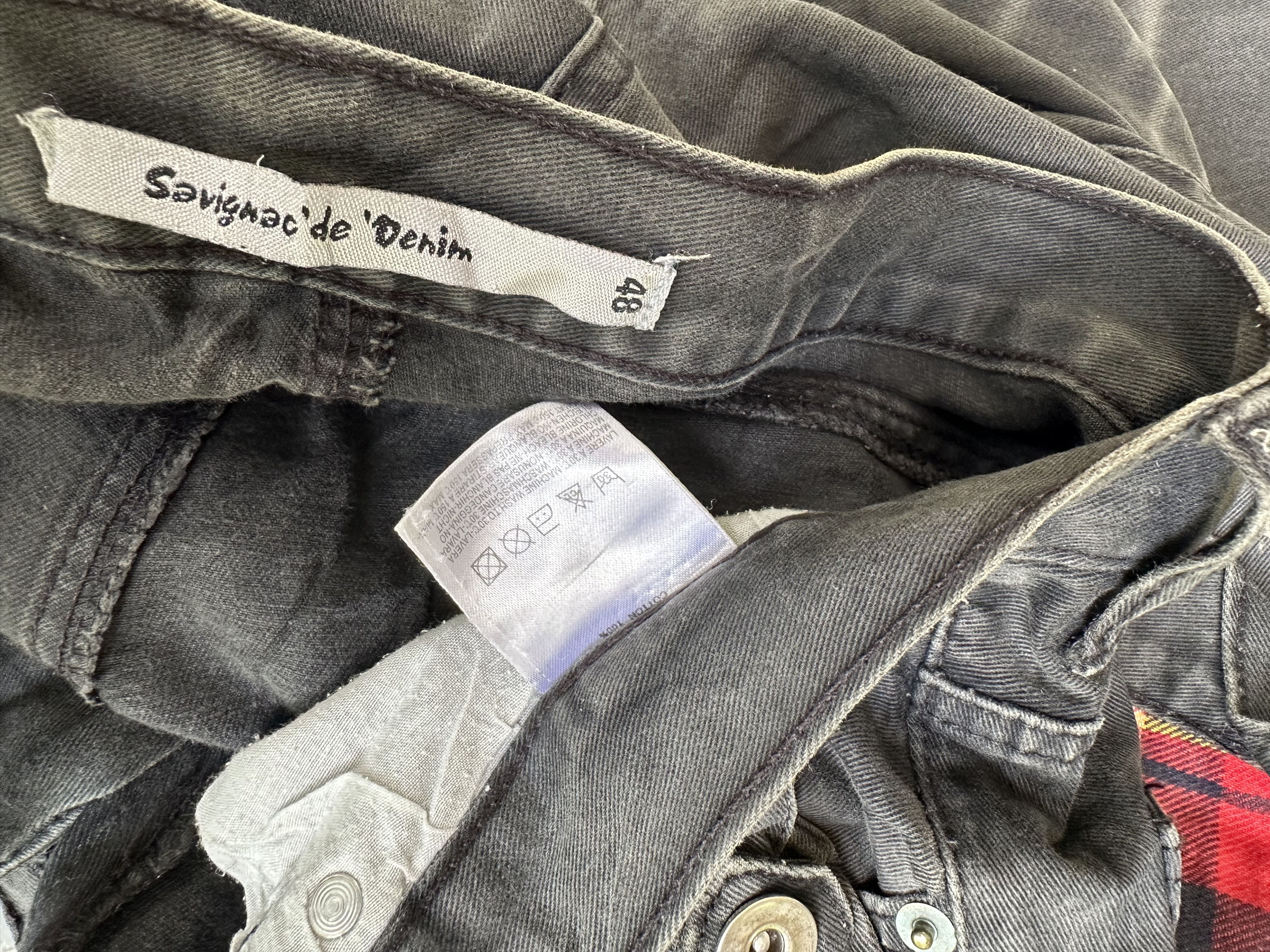 Japanese Brand Rare Savignac De Denim Double Waist Seditionaries Distressed Size US 32 / EU 48 - 25 Thumbnail