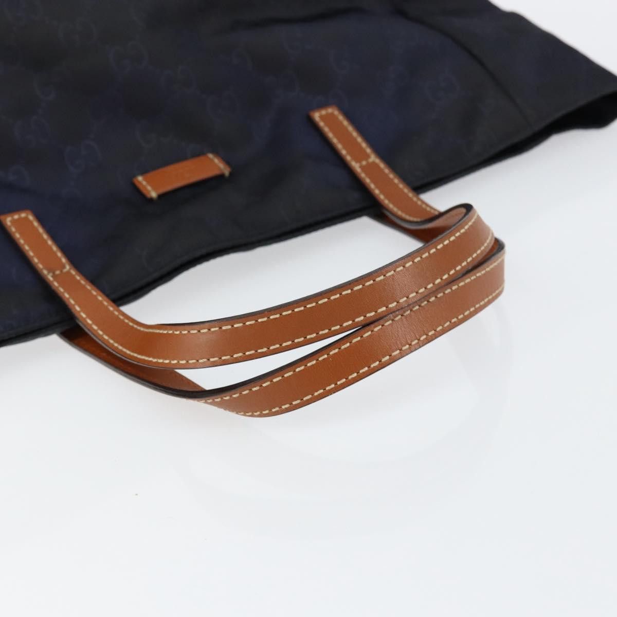 Gucci GUCCI GG Canvas Tote Bag Nylon Navy Size ONE SIZE - 7 Thumbnail