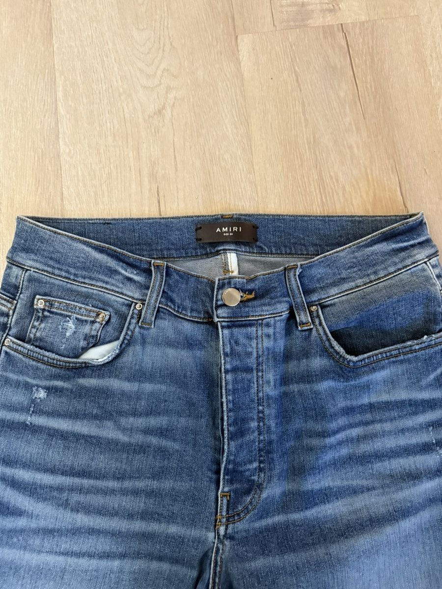 Amiri Amiri stack mx1 dark blue straight leg jeans Size US 36 / EU 52 - 5 Thumbnail