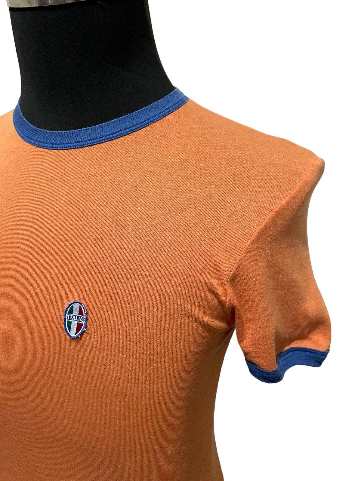 Dolce & Gabbana VTG '90s Dolce & Gabbana Italia Solarized Orange Ringer Tee Size S / US 4 / IT 40 - 4 Thumbnail