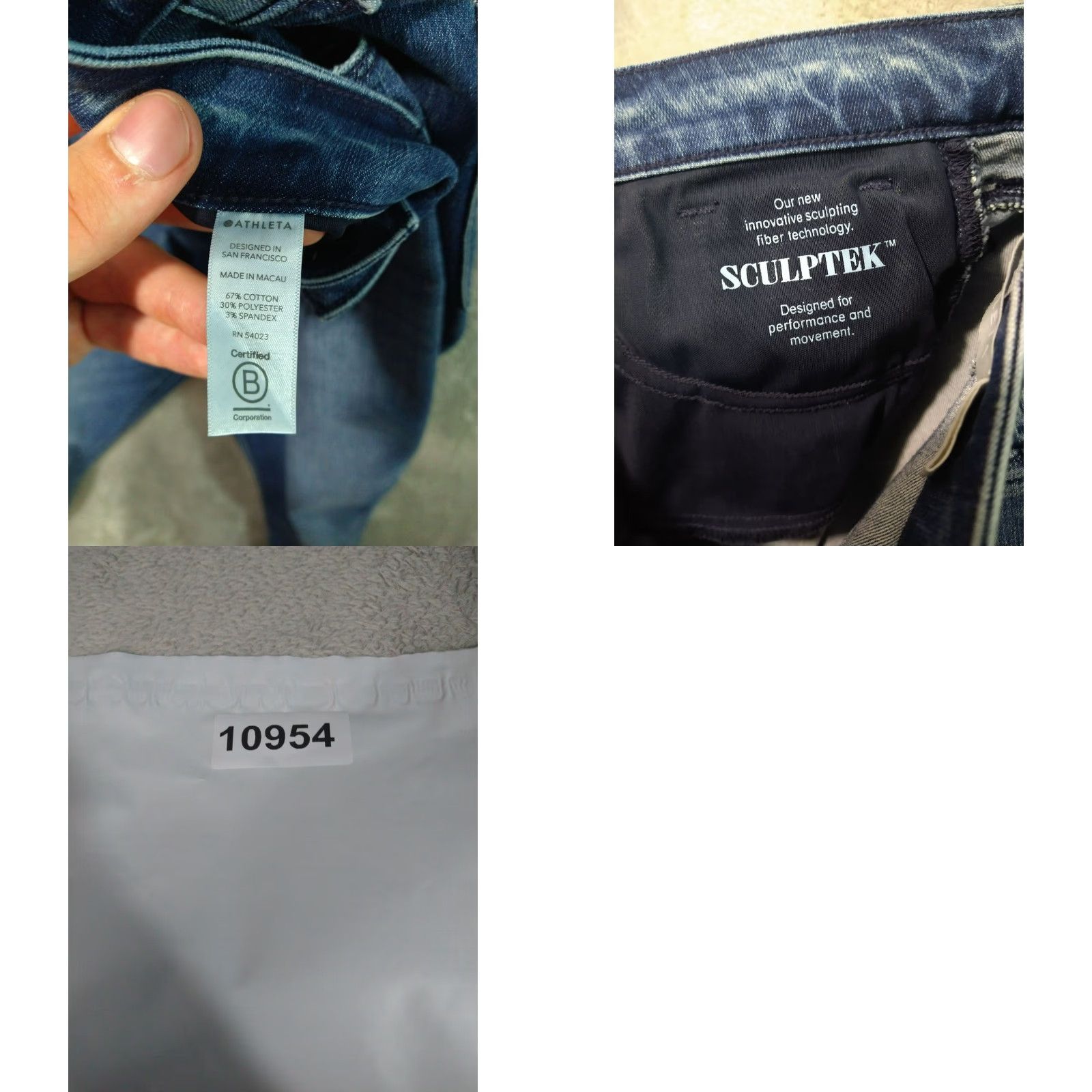 Athleta Athleta Jeans Womens 10 Blue Denim Sculptek Ultra Skinny High Rise Stretch Size 32" / US 10 / IT 46 - 8 Thumbnail