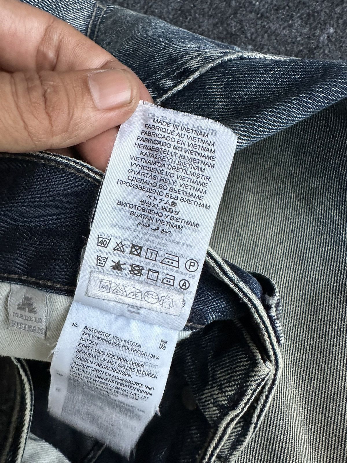 G-Star Y2k Gstar 3301 Tapered Black Wash Denim 34x32 D282 Size US 34 / EU 50 - 16 Thumbnail