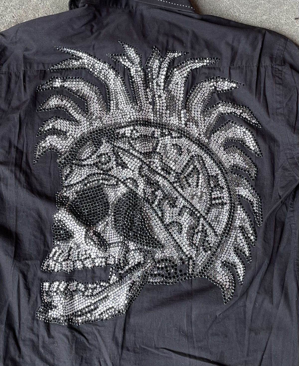Other a Y2k Rawyalty Grunge Bedazzled Skull Western Button Shirt Size US M / EU 48-50 / 2 - 5 Thumbnail