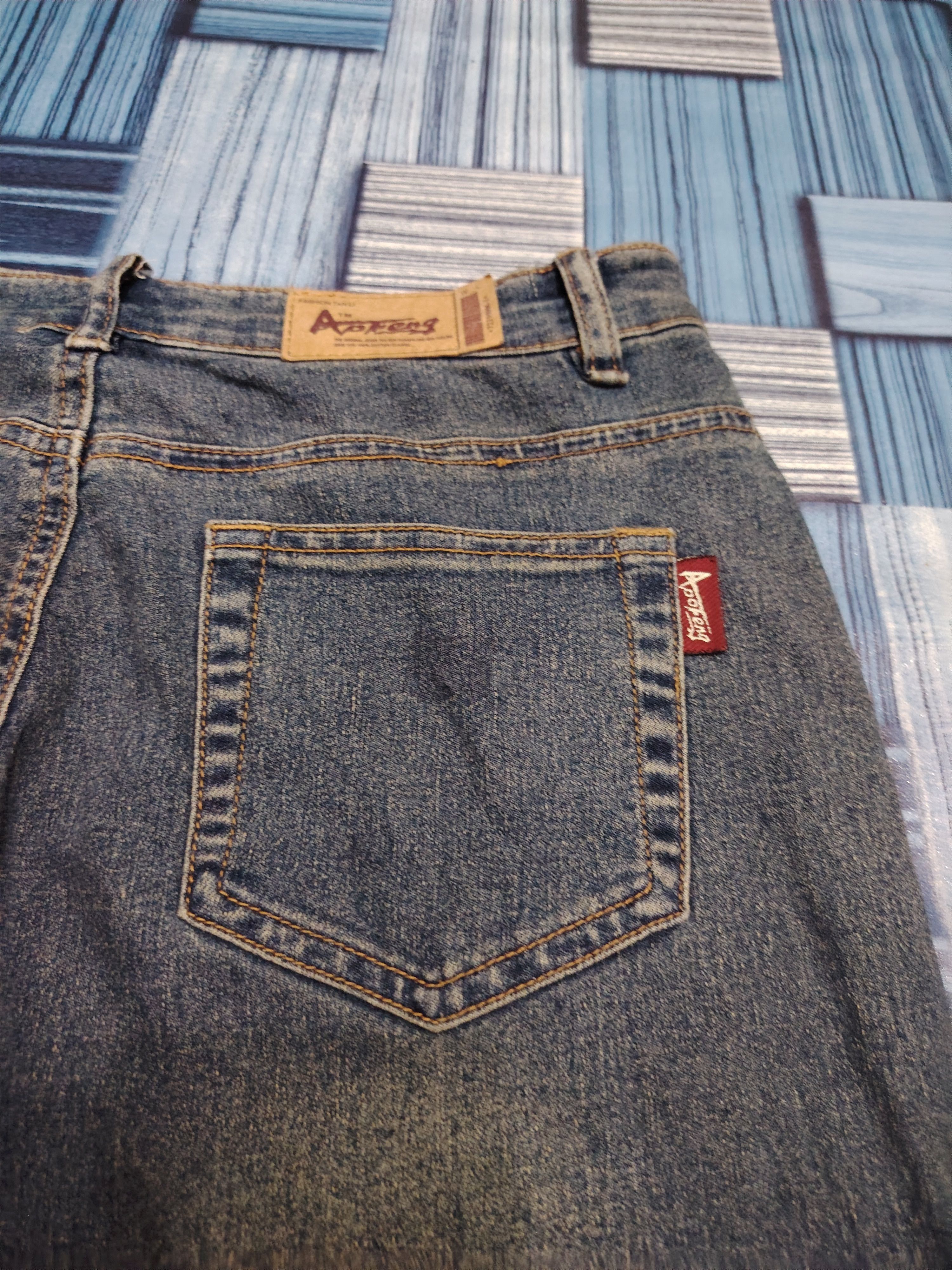 If Six Was Nine × Japanese Brand Insane Bootcut Aofeng Flower Embroidered Side Flared Jeans Size US 30 / EU 46 - 18 Thumbnail