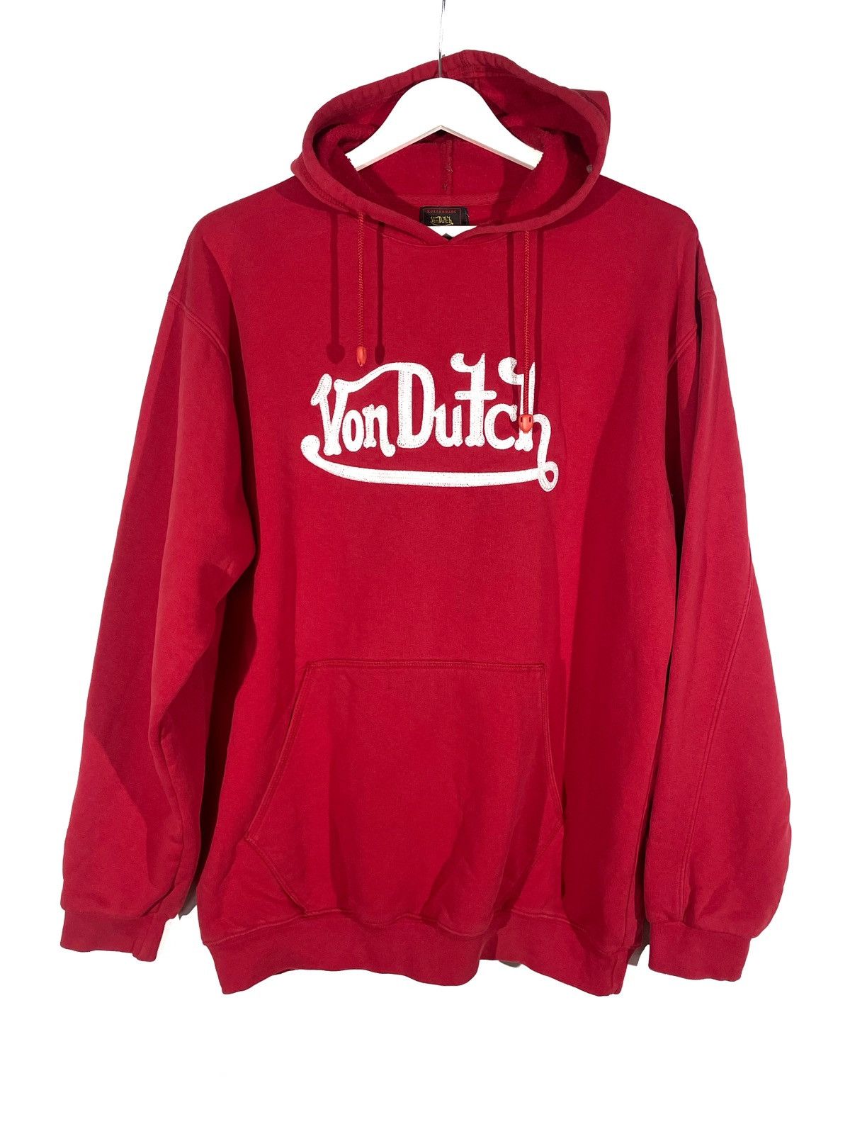 Designer × Von Dutch Von Dutch Red Men Hoodie Embroidery Logo Size XL Streetwear Size US XL / EU 56 / 4 - 1 Thumbnail