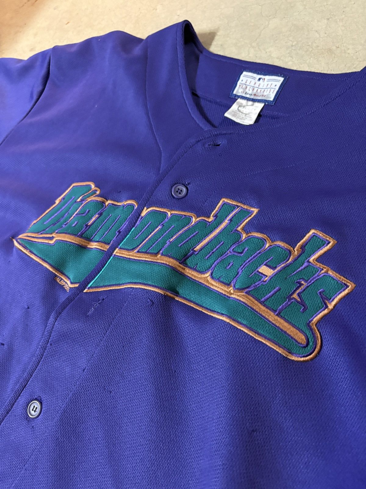 MLB Vintage Arizona Diamondbacks 2000 Jersey Purple Size XL Size US XL / EU 56 / 4 - 2 Thumbnail