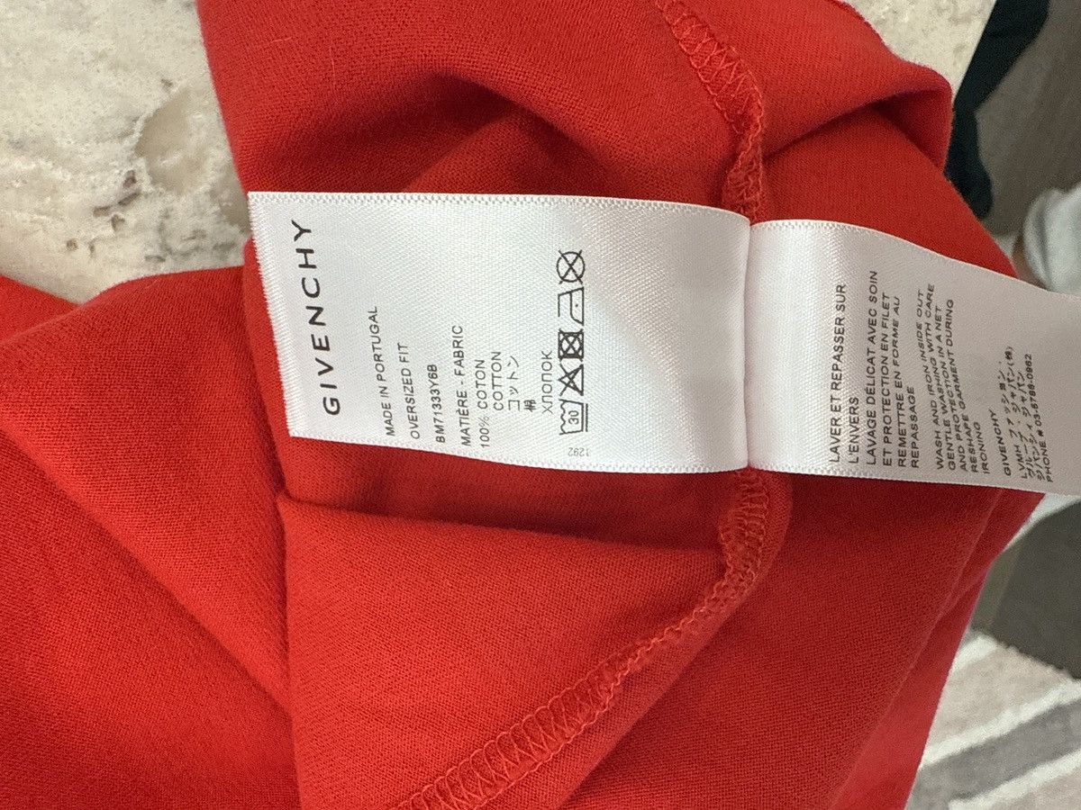 Givenchy Givenchy Paris Men’s Oversized T-Shirt Red Size US S / EU 44-46 / 1 - 4 Thumbnail