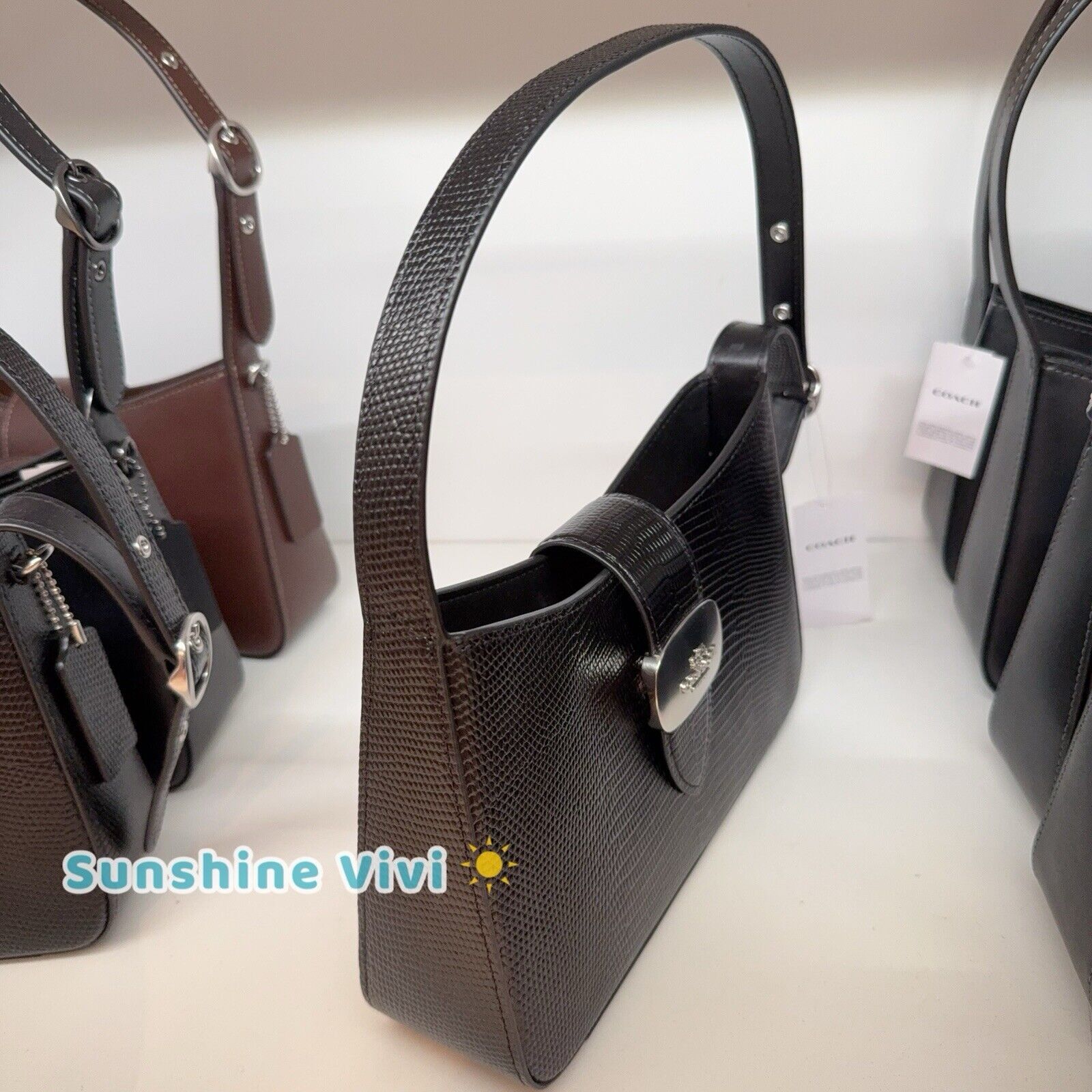 Coach NWT Coach Eliza Shoulder Bag CR107 Lizard Embossed Leather Size ONE SIZE - 3 Thumbnail
