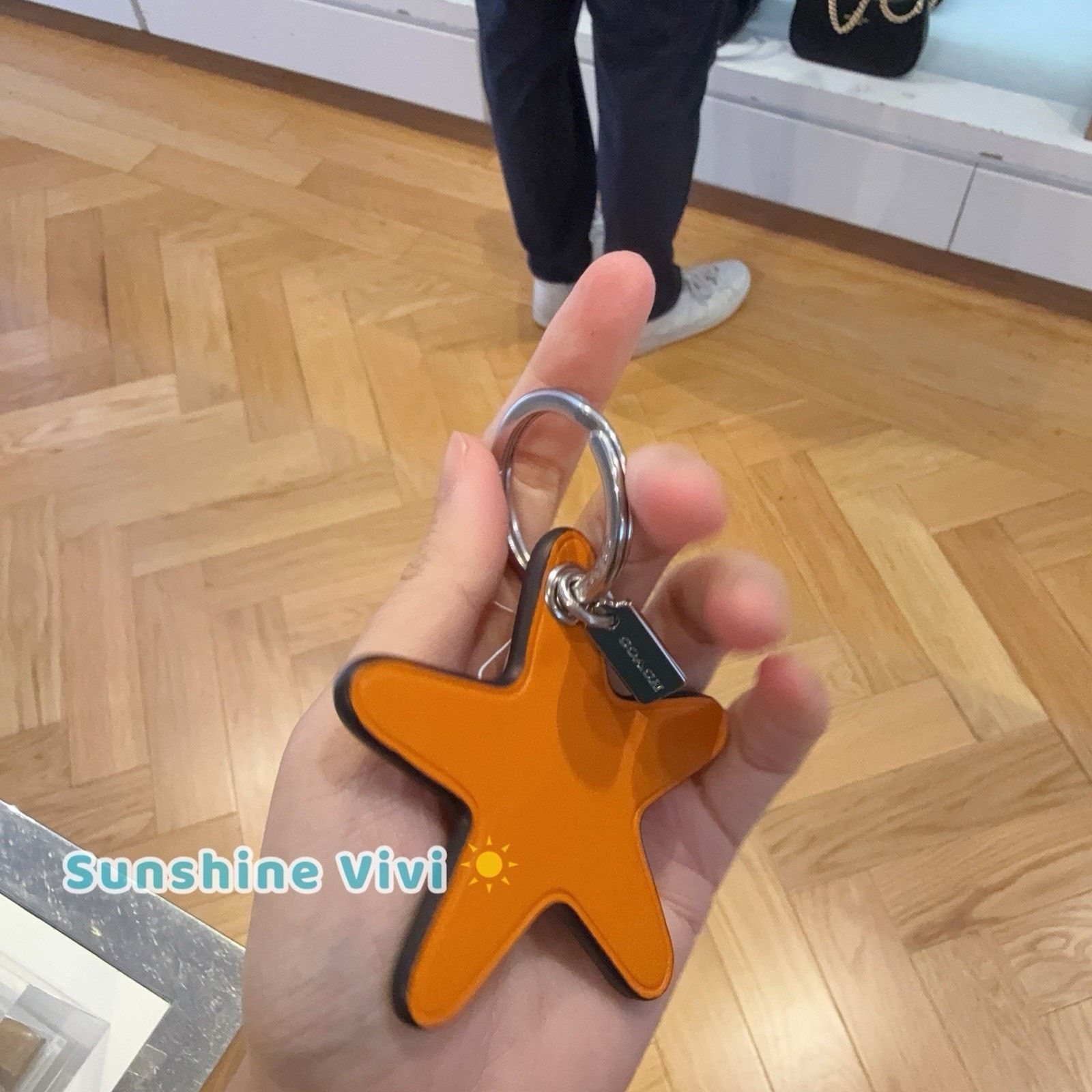 Coach NWT COACH CBL99 Star Bag Charm Silver/Bright Mandarin Size ONE SIZE - 2 Thumbnail