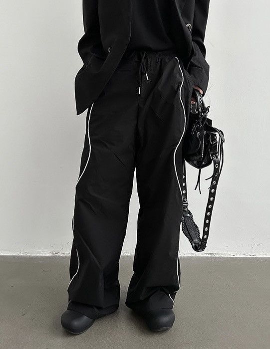 Japanese Brand × Vintage Y2K 2000s retro side swirl line baggy pants Size US 32 / EU 48 - 2 Thumbnail