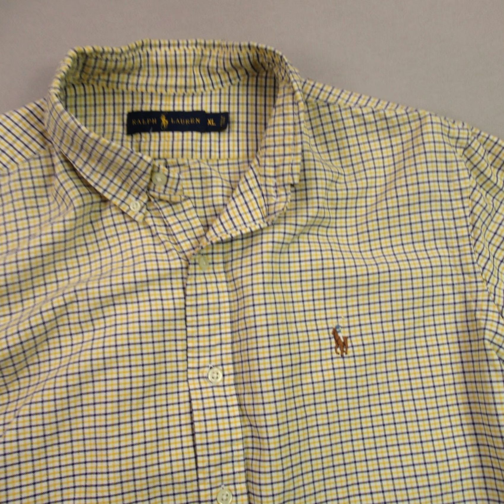 Polo Ralph Lauren Polo Ralph Lauren Shirt Mens XL Yellow Checks Long Sleeve Button Up Size US XL / EU 56 / 4 - 2 Thumbnail