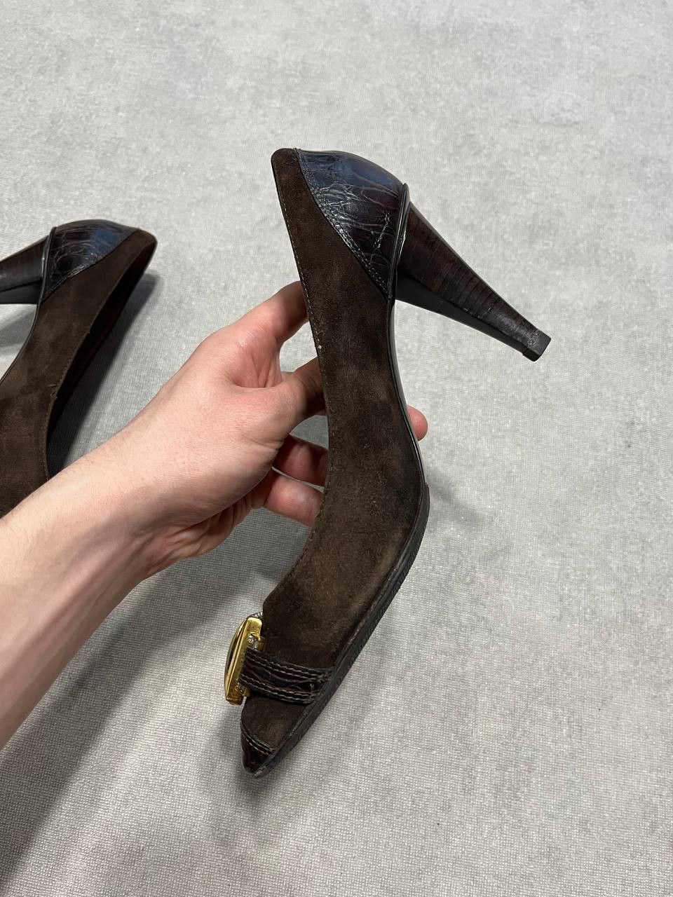Giuseppe Zanotti Giuseppe Zanotti Open Women`s Rare Pumps Heels Gold 38 Size US 8 / IT 38 - 9 Thumbnail