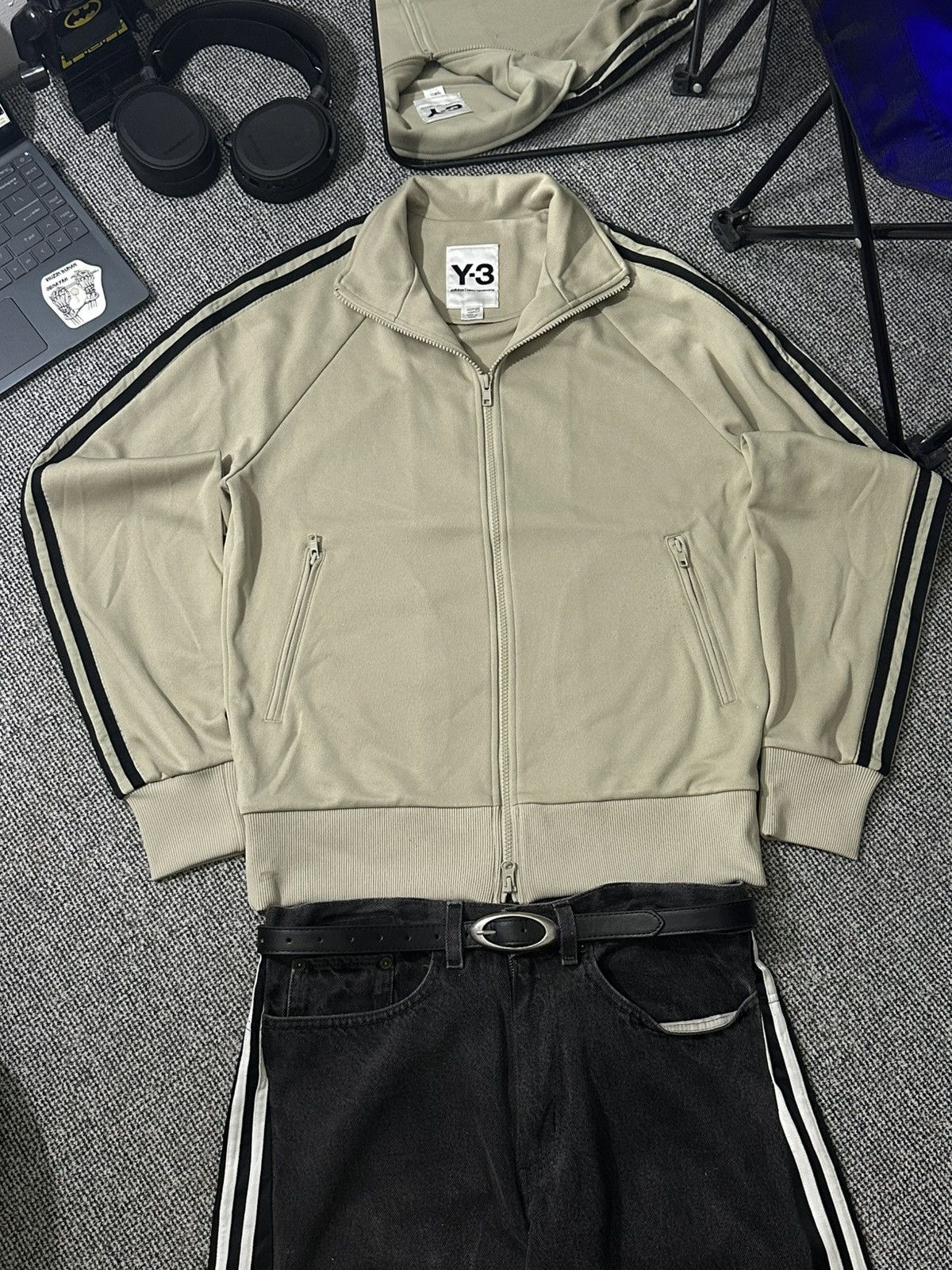 Adidas Adidas y-3 yohji yamamoto beige zipper jacket Size US M / EU 48-50 / 2 - 2 Thumbnail