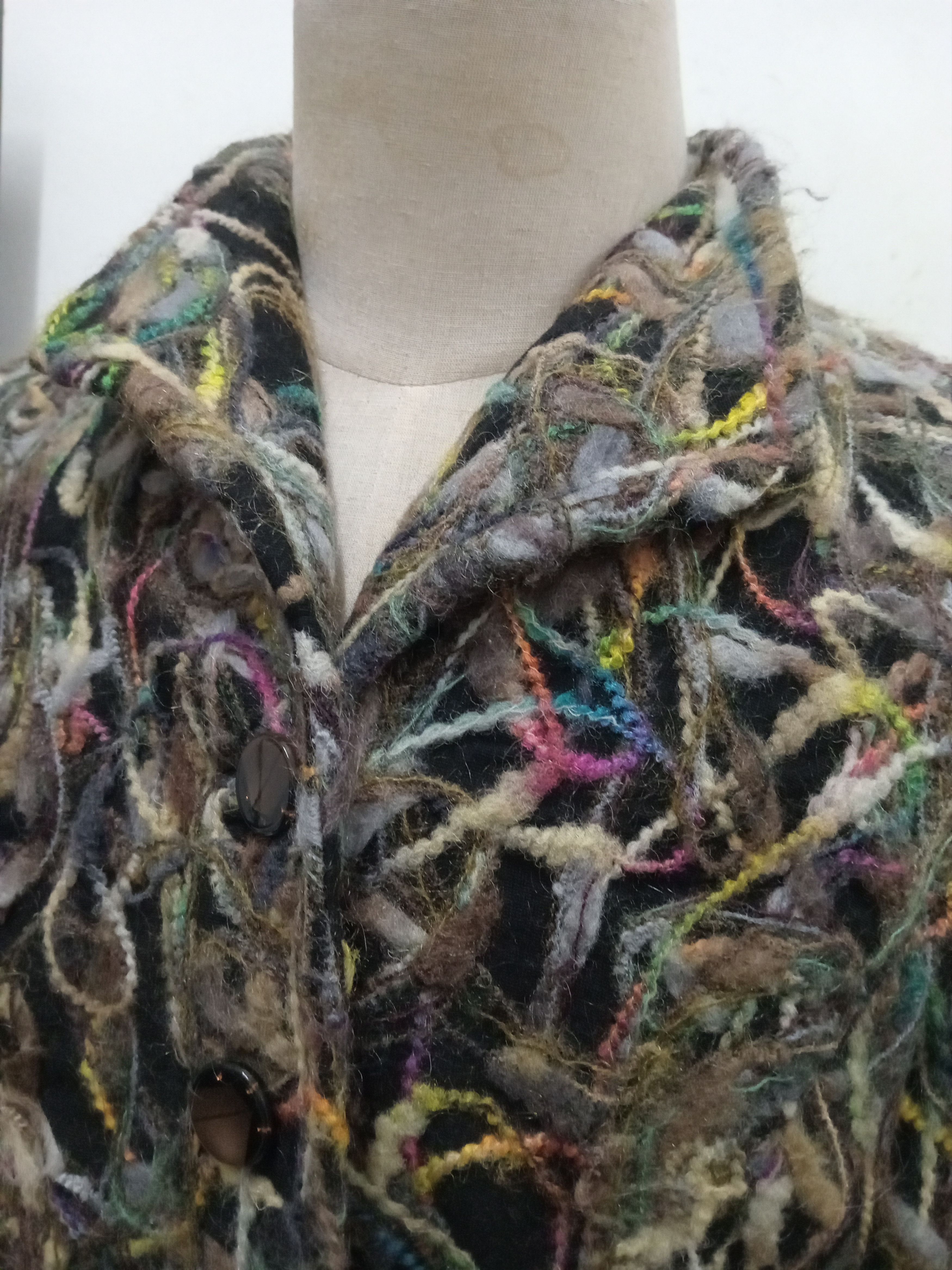 Homespun Knitwear × Issey Miyake × Japanese Brand Vintage Issey Miyake Knitwear Jacket Size US L / EU 52-54 / 3 - 5 Thumbnail