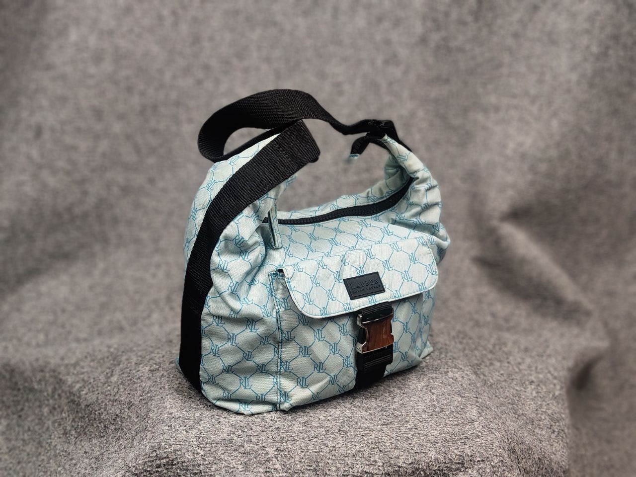 Polo Ralph Lauren Vintage Lauren Ralph Lauren Hobo Handbag blue Monogram Y2K Size ONE SIZE - 6 Thumbnail