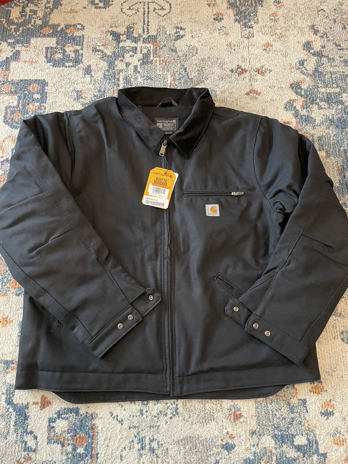 image of Carhartt Detroit Blanket Lined Jacket in Black, Men's (Size XL)