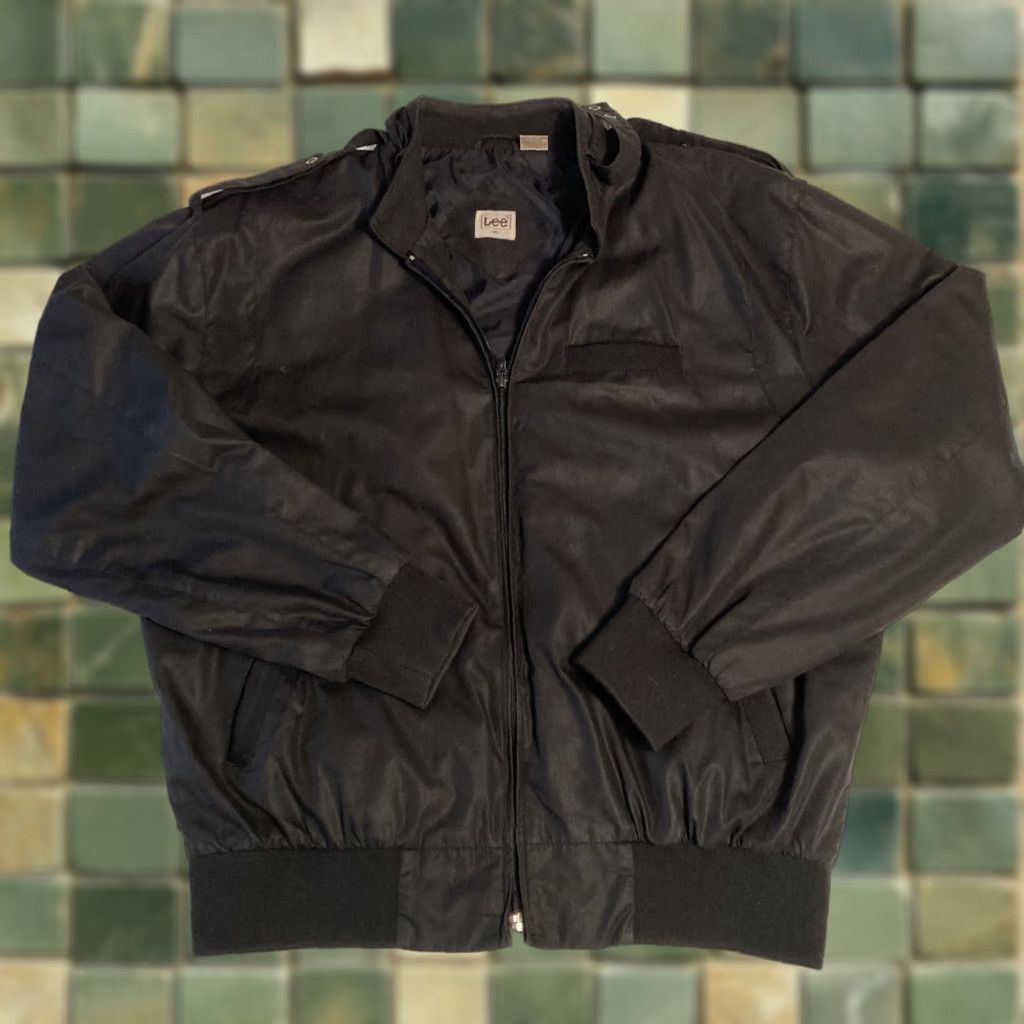 Lee VINTAGE Lee Windbreaker Full Zip Men XL Black Polyester Members Only Style XL Size US XL / EU 56 / 4 - 1 Thumbnail