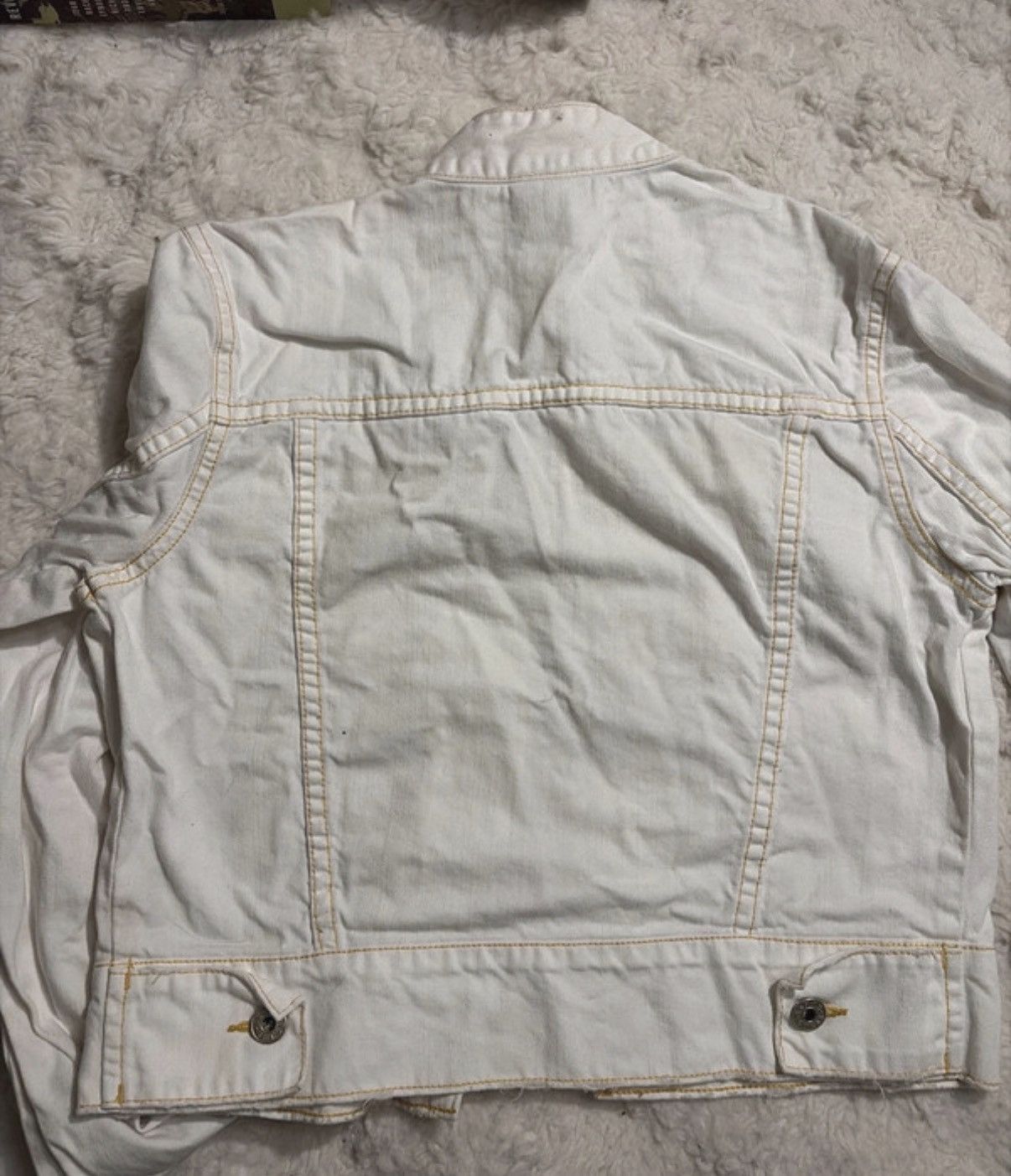 Guess Vintage Guess White Cropped Jacket Size S / US 4 / IT 40 - 4 Thumbnail