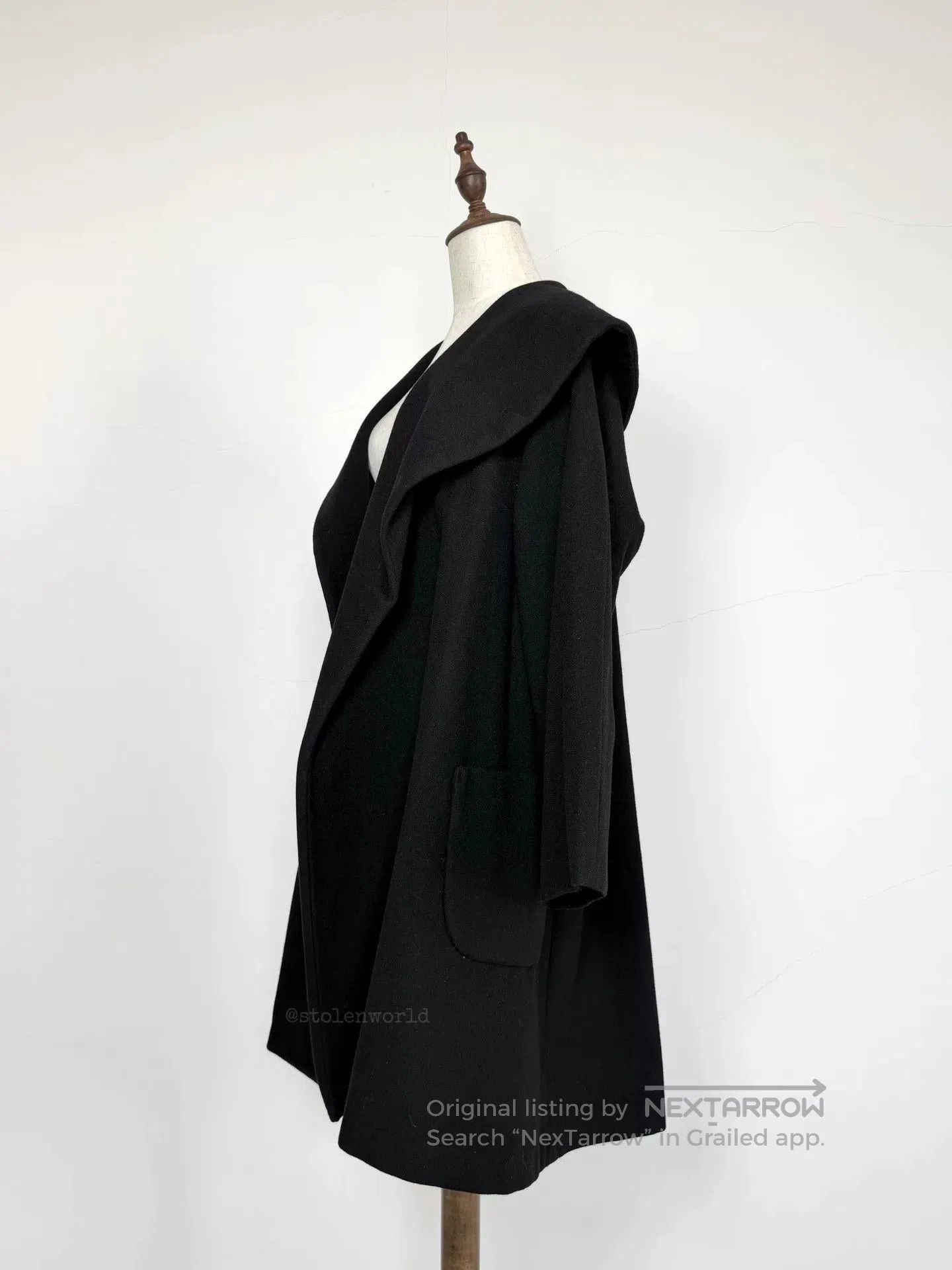 Y's Y's Wool Oversized Coat. Size L / US 10 / IT 46 - 3 Thumbnail