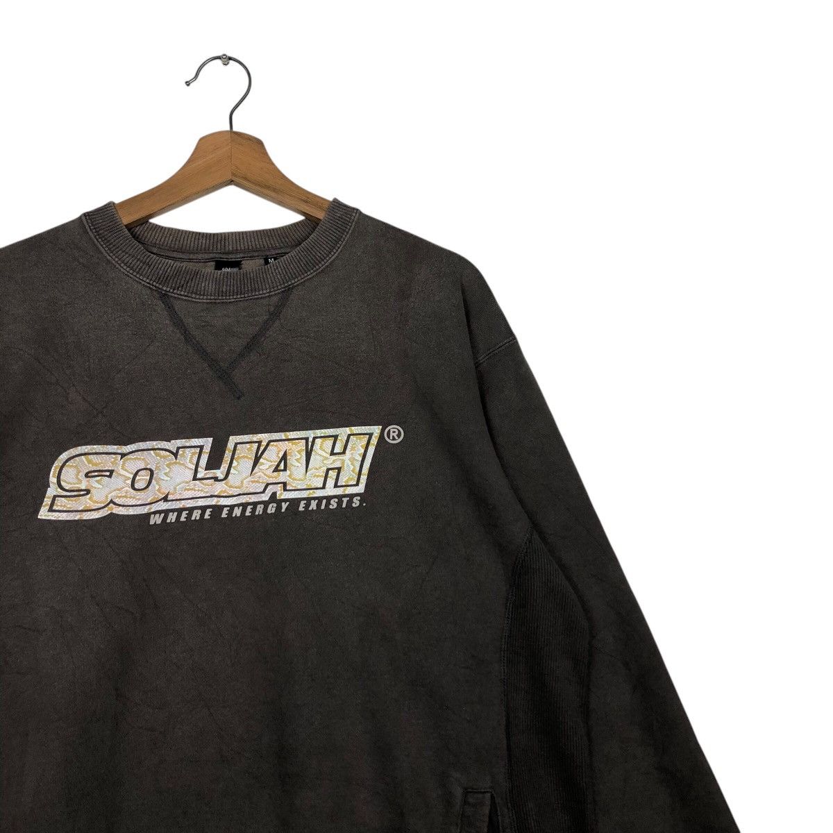 Japanese Brand 📌Vintage Sweatshirt Soljah Big Logo Punk Design Size US M / EU 48-50 / 2 - 7 Thumbnail