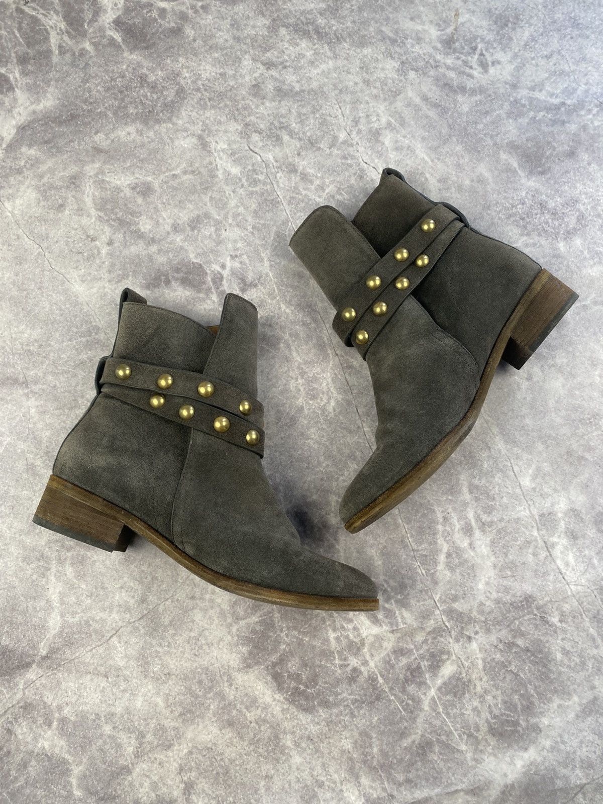 See by Chloe See by Chloe Luxury Suede Boots With Metal Studded Size: 37 Size US 7 / IT 37 - 7 Thumbnail