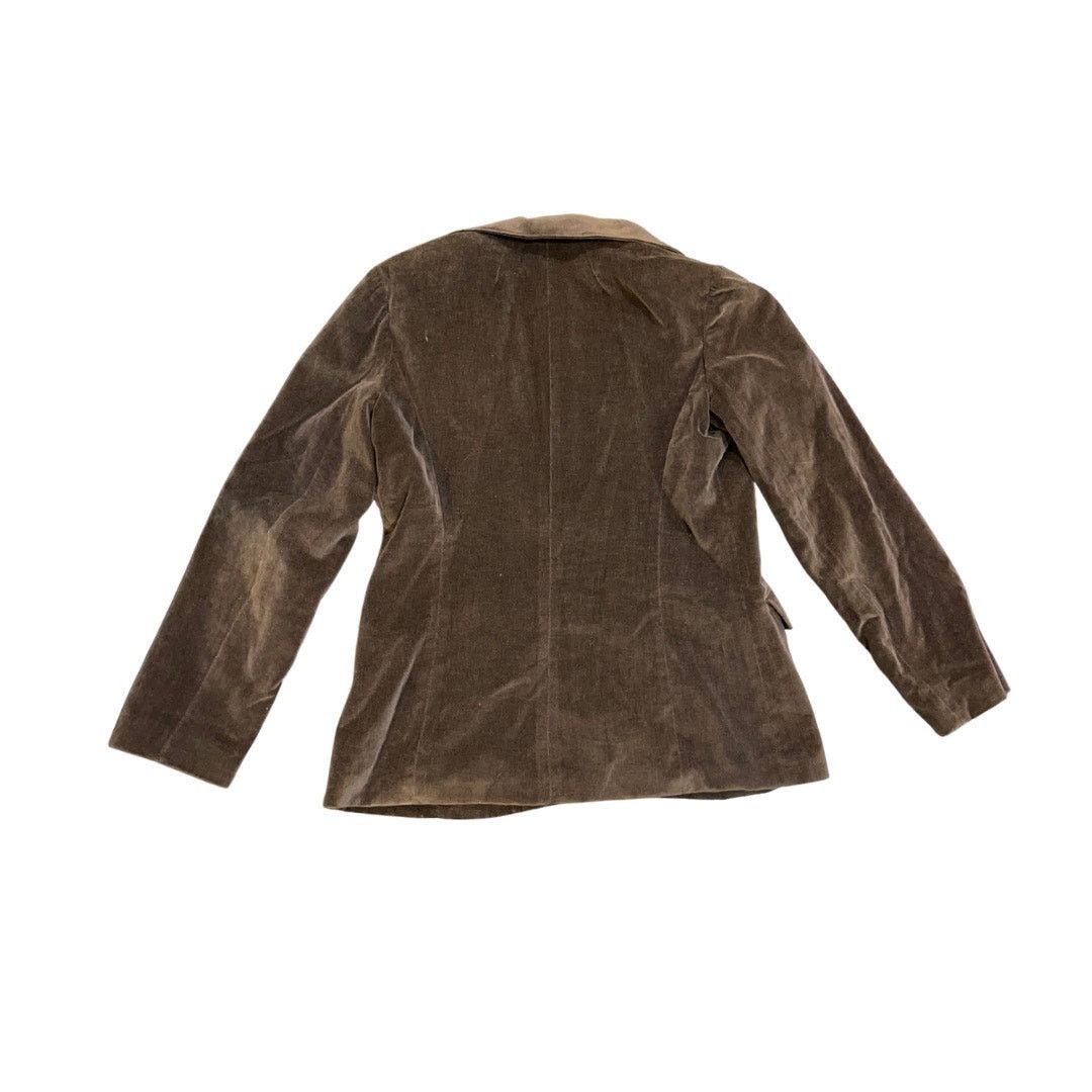 Other S.B.II by Bitterman Velvet Brown Two Button Blazer Vintage Size L / US 10 / IT 46 - 2 Thumbnail