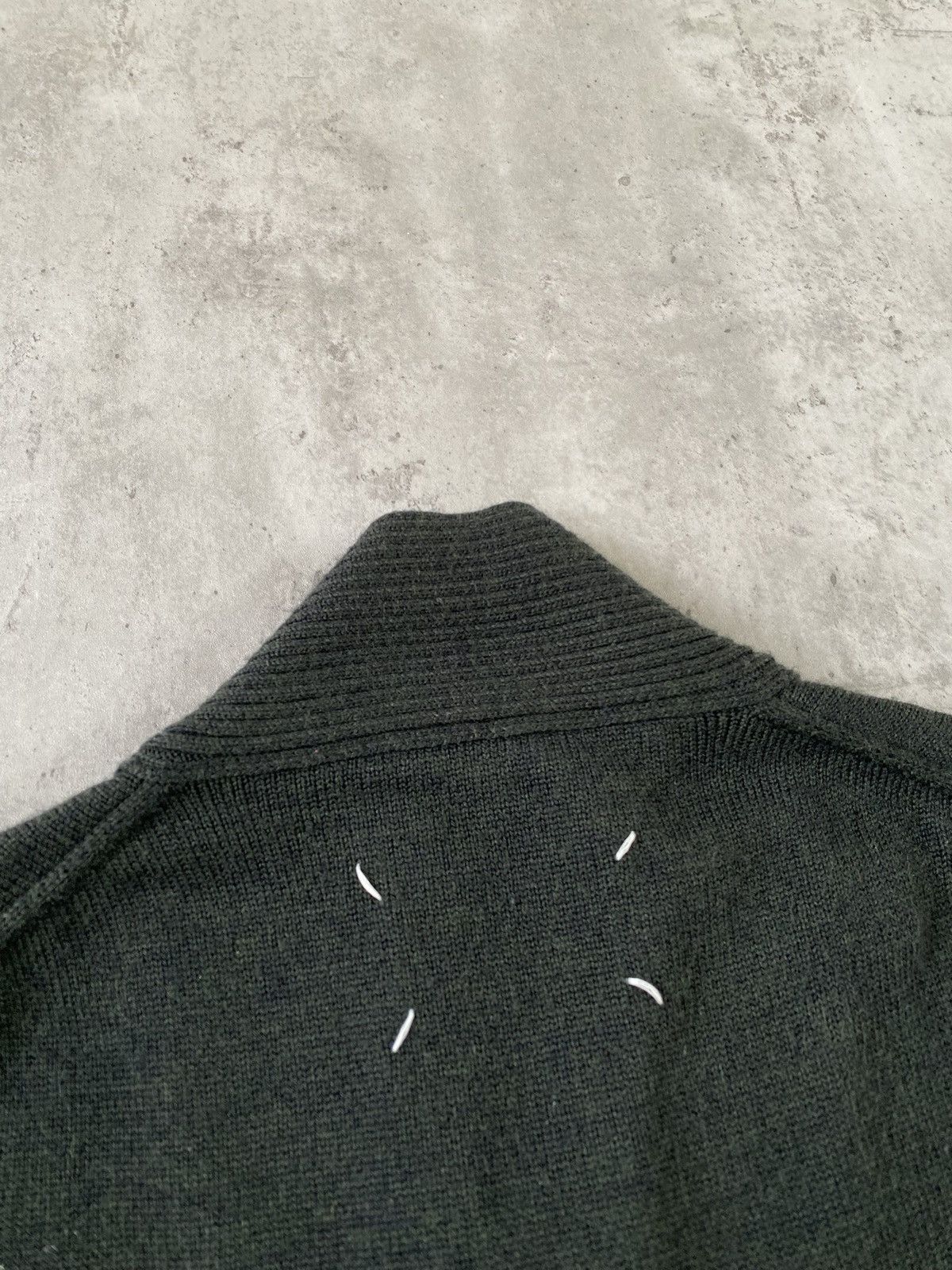 Maison Margiela Maison Martin Margiela Shawl Neck sweater Dark Green Size US M / EU 48-50 / 2 - 2 Thumbnail