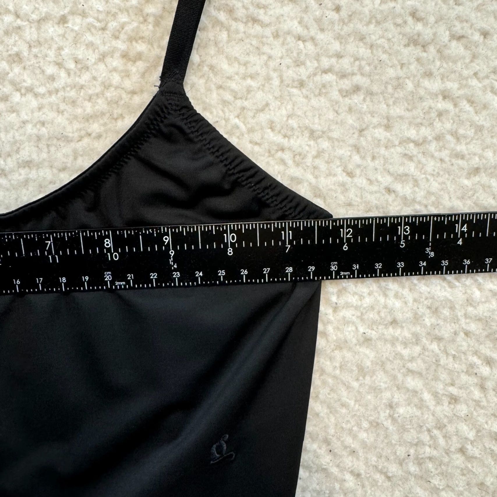 Vintage Glowny Camisole Tank Top XS Black Slinky Stretch Basic Women's Tank XS S Small Black Camisole Size XS / US 0-2 / IT 36-38 - 5 Thumbnail
