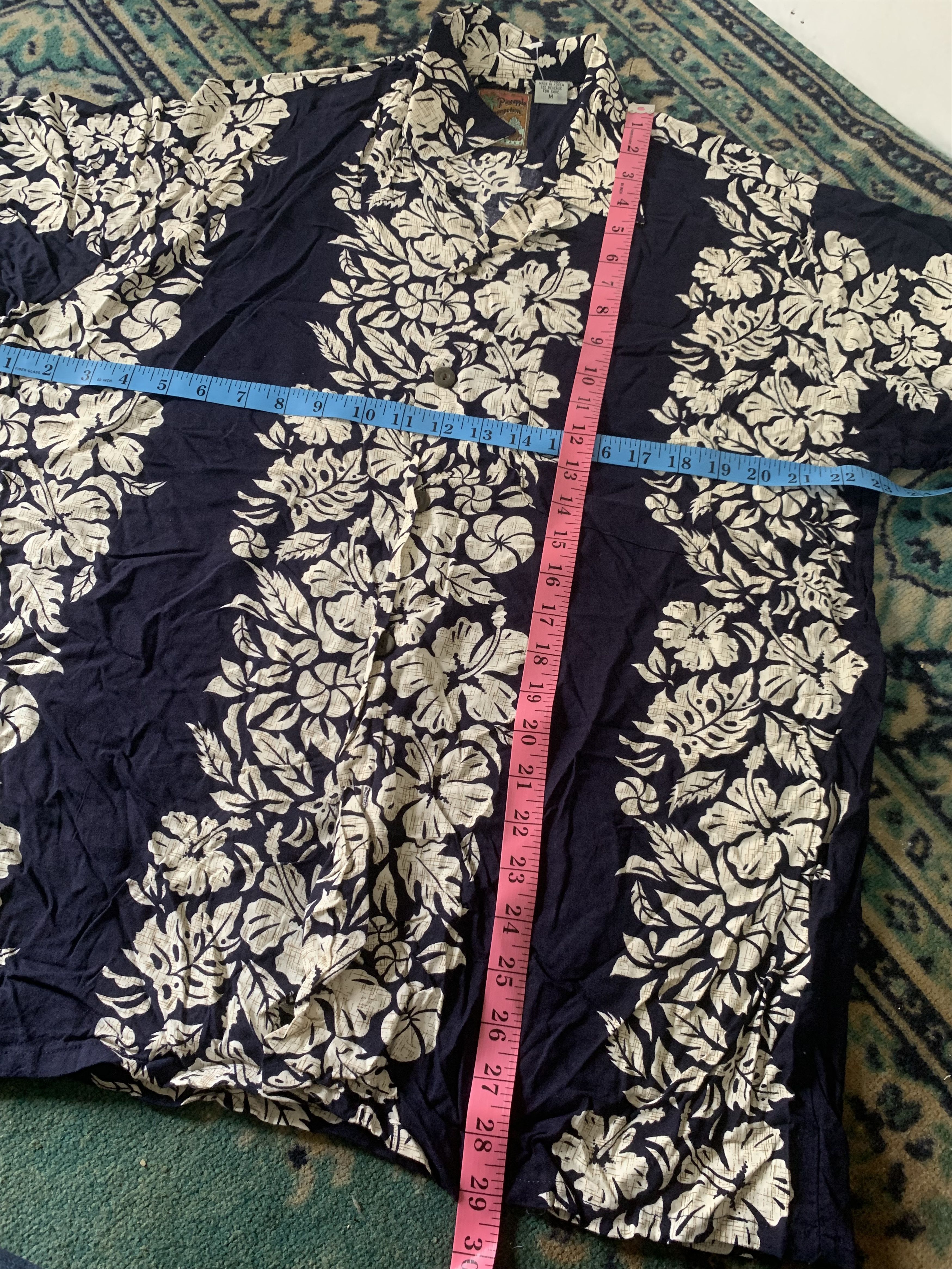 Other Vintage Hawaiian Button Up Shirt Floral Stripe Rare Size US L / EU 52-54 / 3 - 6 Thumbnail