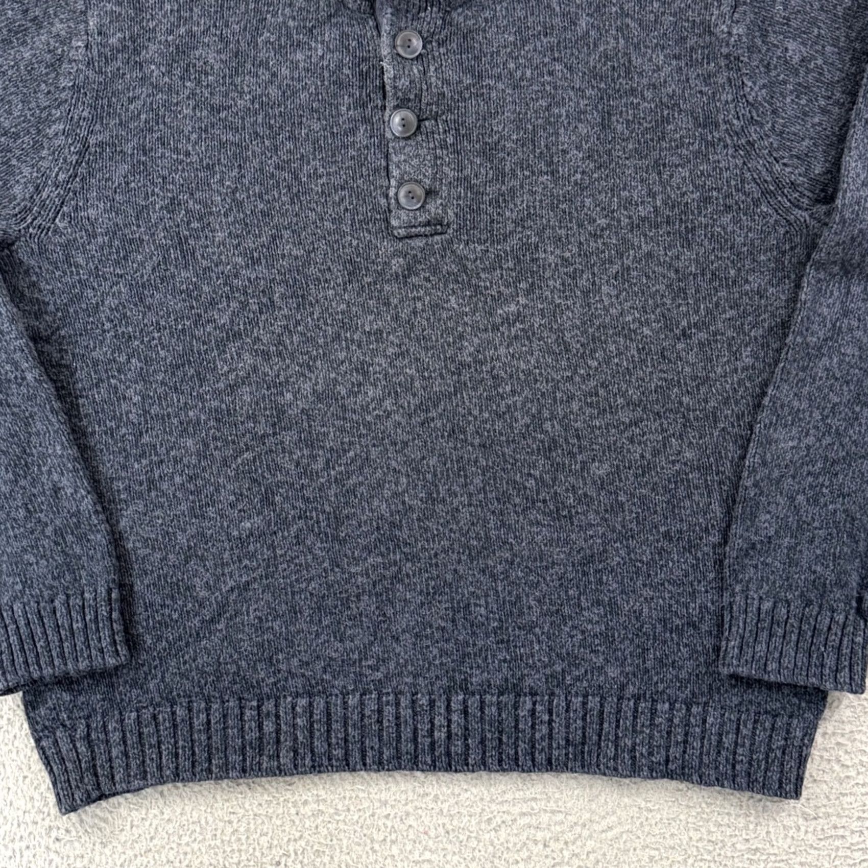 Vintage L.L. Bean Sweater Mens 2XL Blue Knit Henley Pullover Long Sleeve Casual Outdoor LL Bean Size US XXL / EU 58 / 5 - 2 Thumbnail