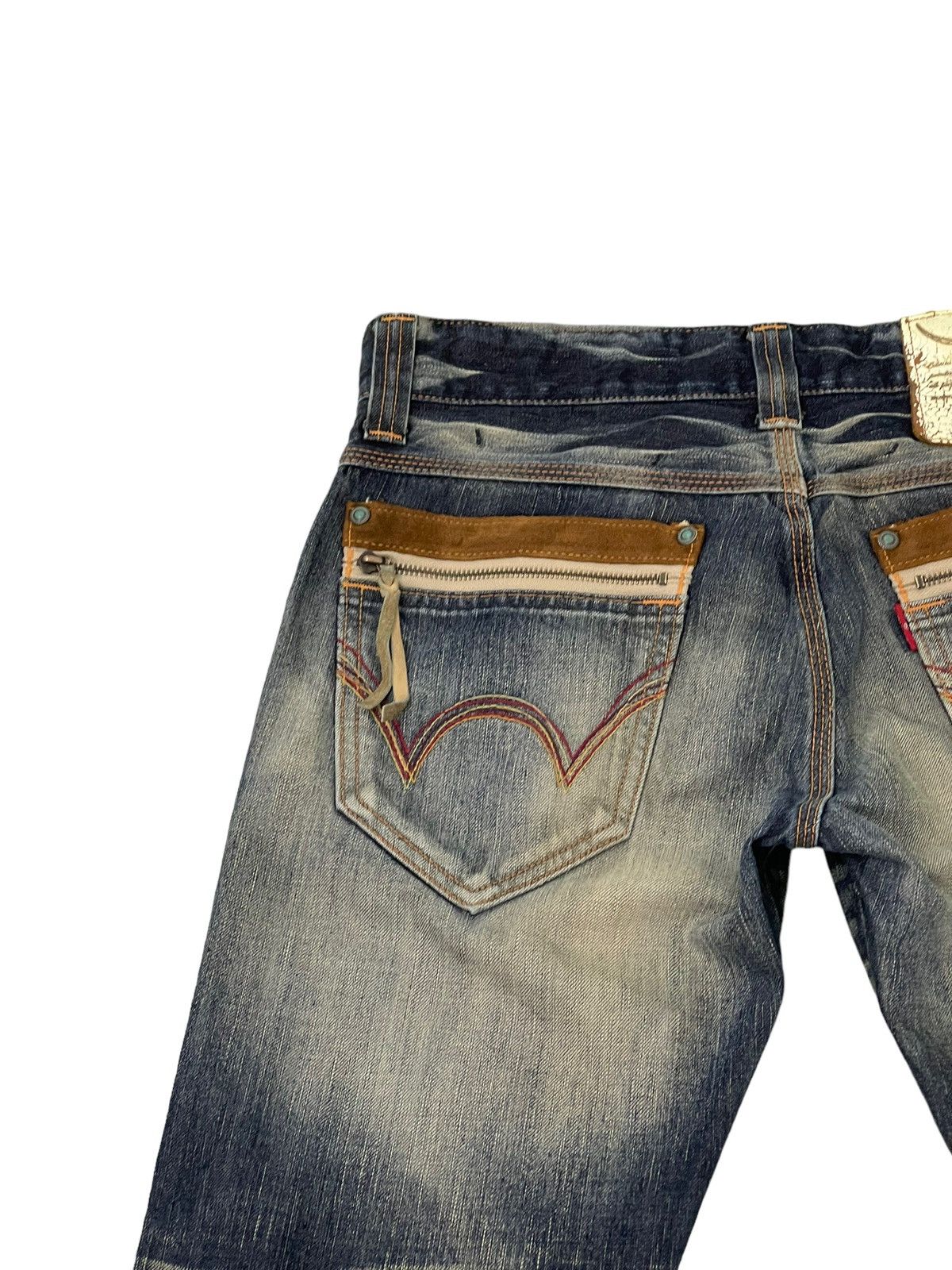 Edwin Flare Jeans Edwin Japan Mud Wash Distress Boot Cut 7🟦8 Size US 32 / EU 48 - 18 Thumbnail