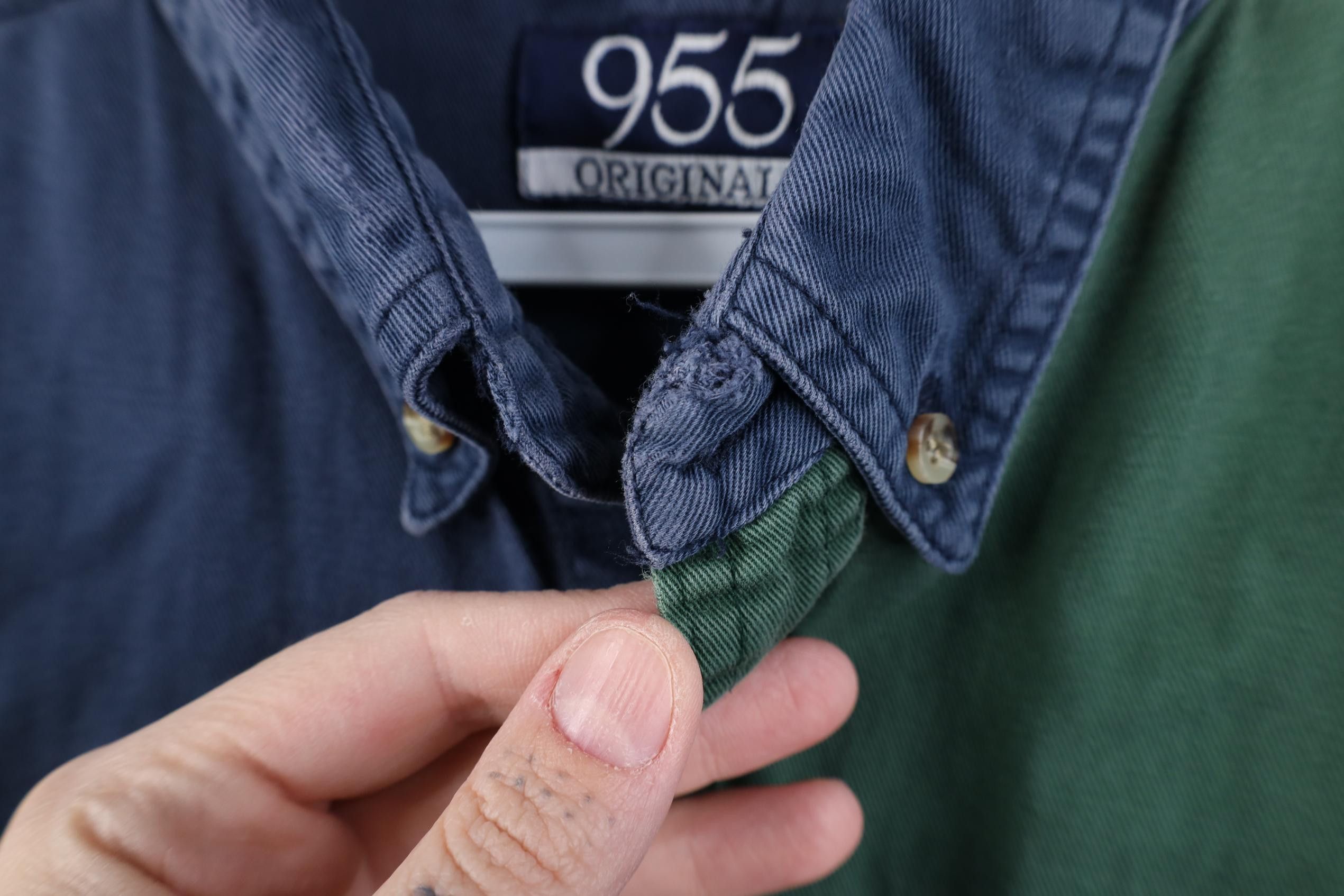Vintage Vintage 90s Streetwear Block Collared Button Down Shirt Size US S / EU 44-46 / 1 - 5 Thumbnail