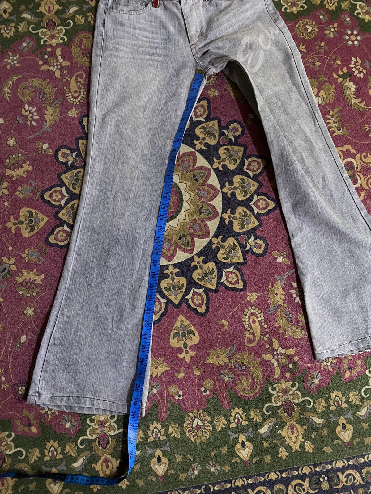 Hysteric Glamour Japanese Brand JOUER AUX ECHECS Super Flare Jeans Size 26" / US 2 / IT 38 - 14 Thumbnail