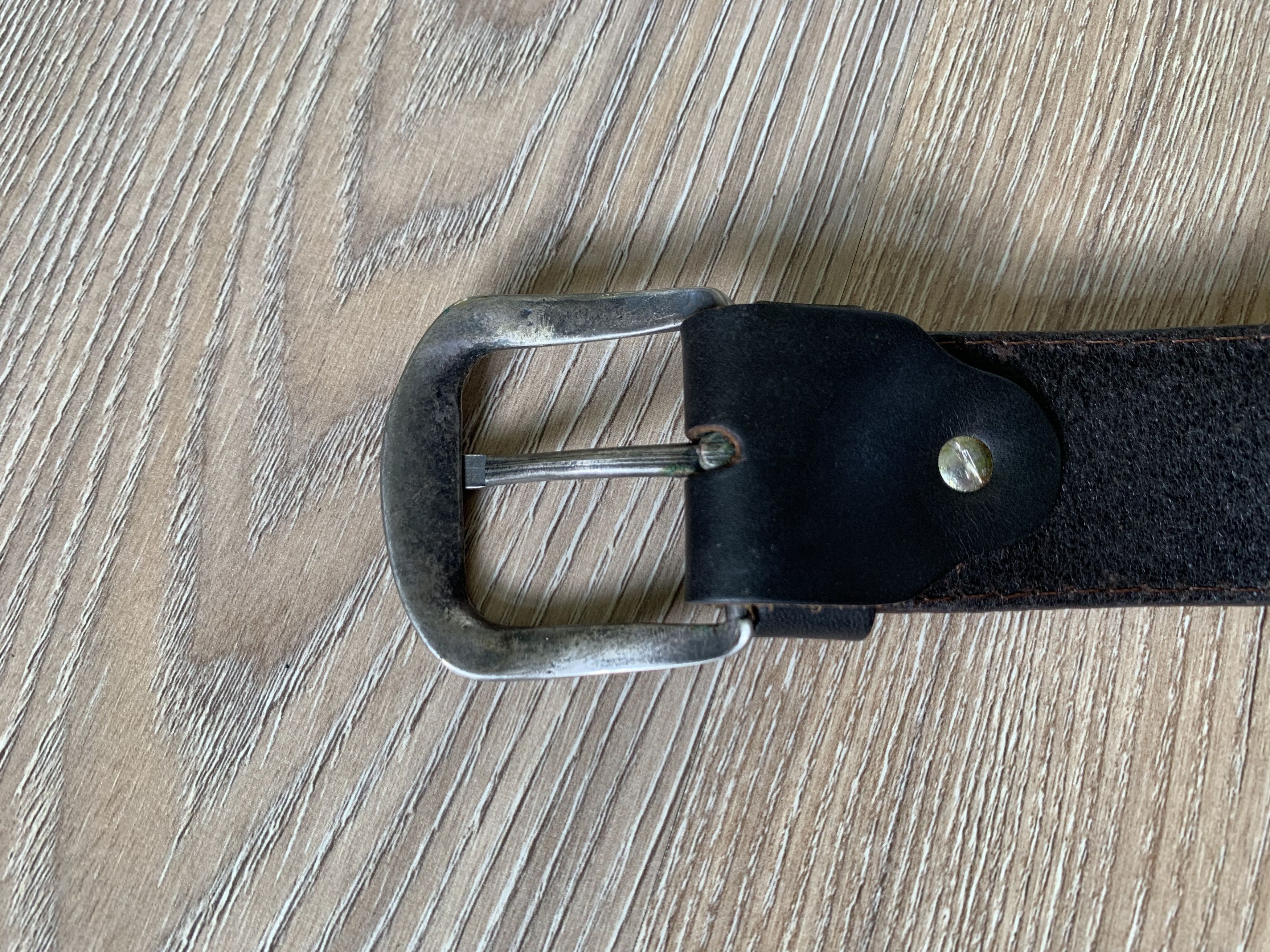 Mustang × Vintage Mustang Vintage Black Leather Belt Size ONE SIZE - 4 Thumbnail