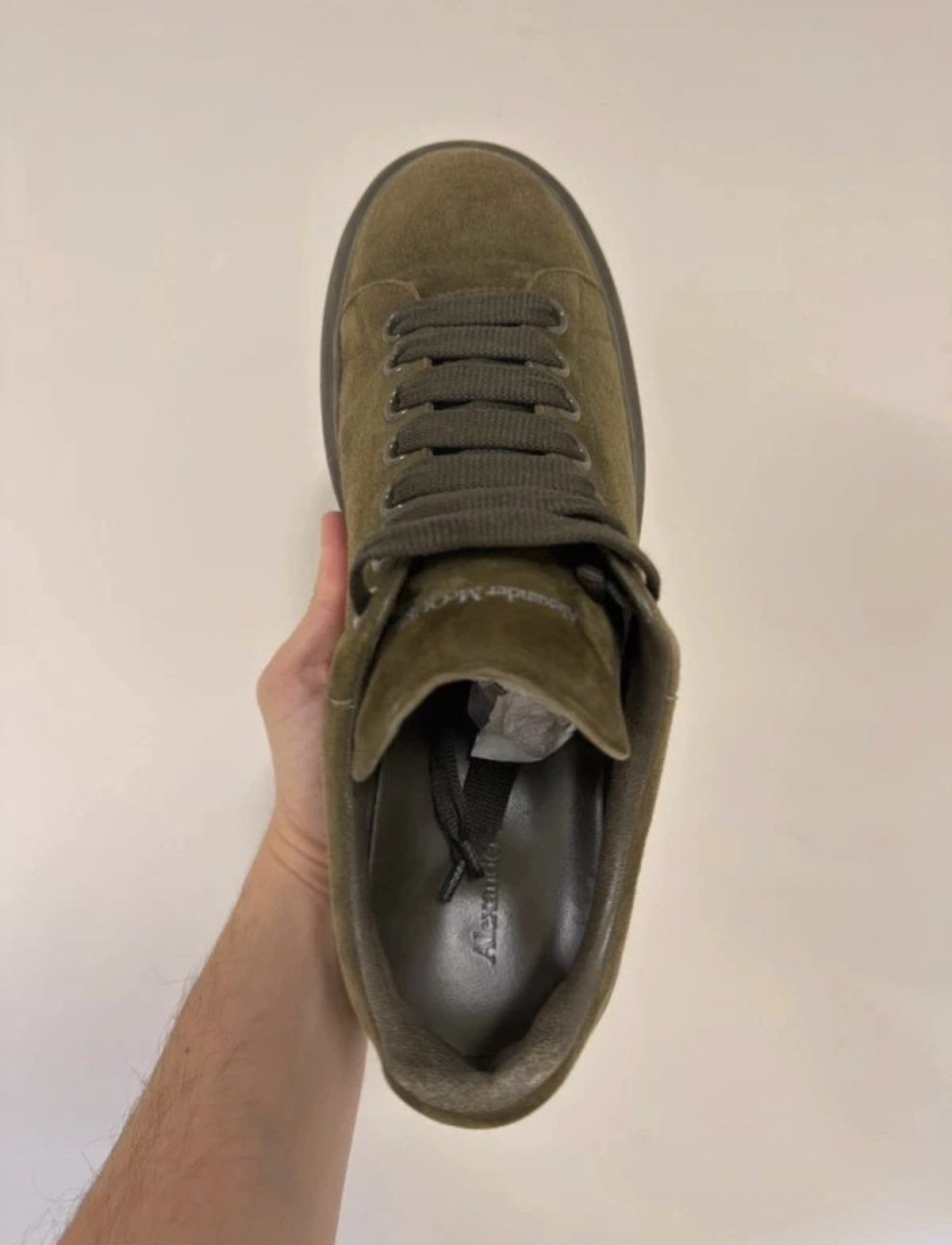 Alexander McQueen Alexander McQueen Tonal Suede Wedge Sole khaki Size US 8.5 / EU 41-42 - 5 Thumbnail