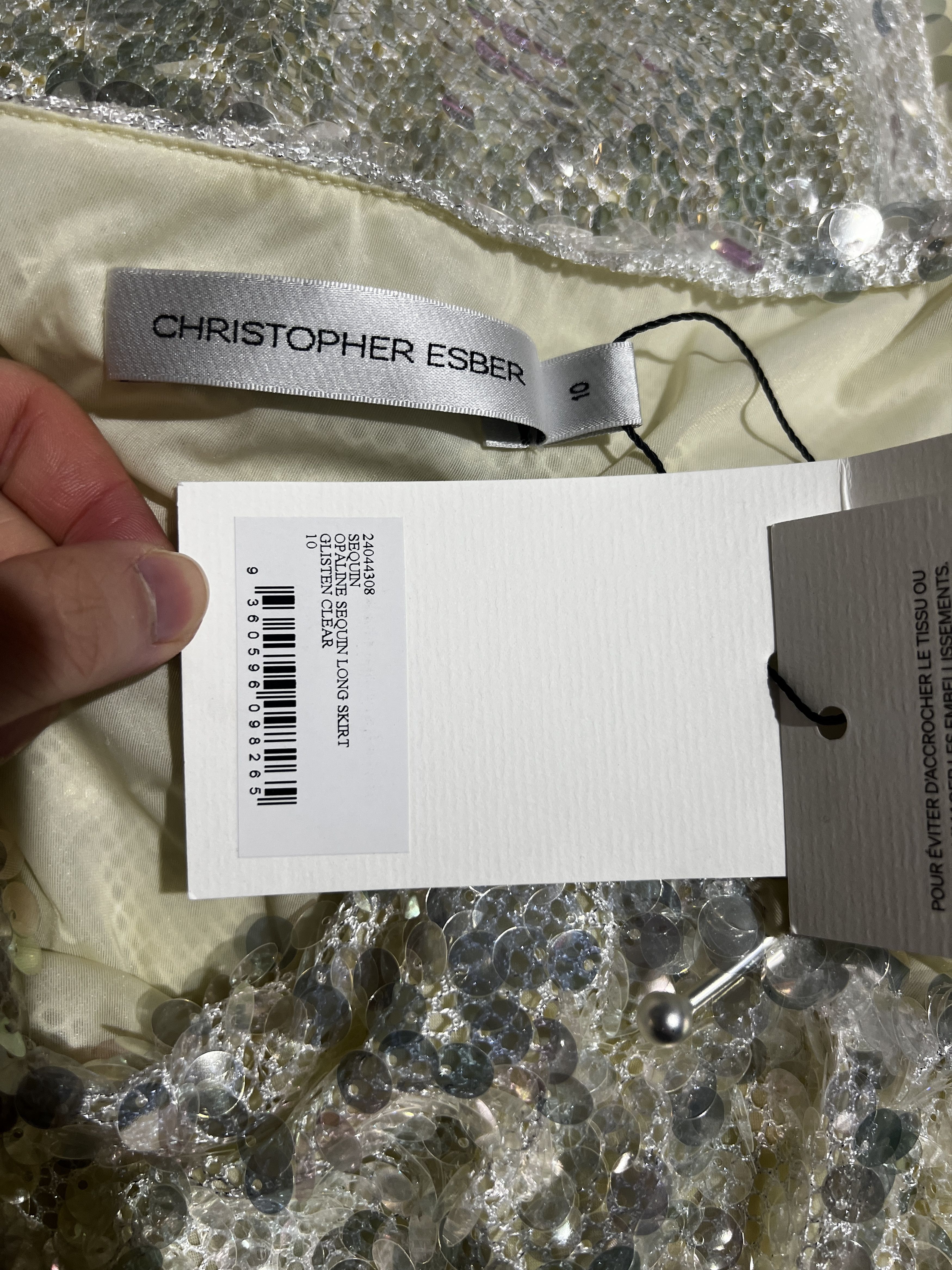 Christopher Esber Opaline Sequin Long Skirt Size 28" / US 6 / IT 42 - 8 Thumbnail