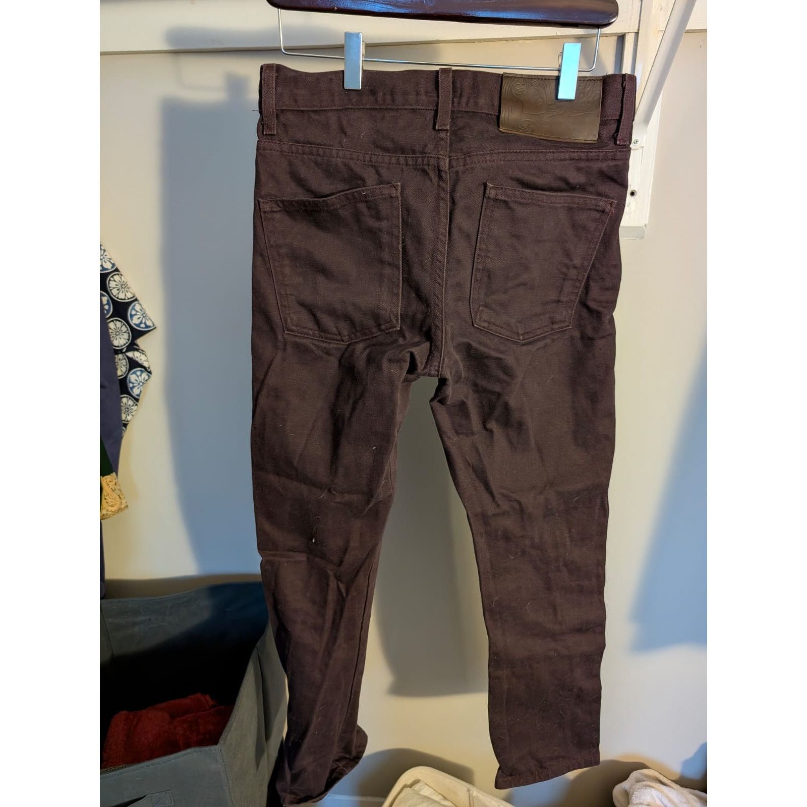 Naked & Famous Skinny Guy - Wine Selvedge Chino (30) Size US 30 / EU 46 - 5 Thumbnail