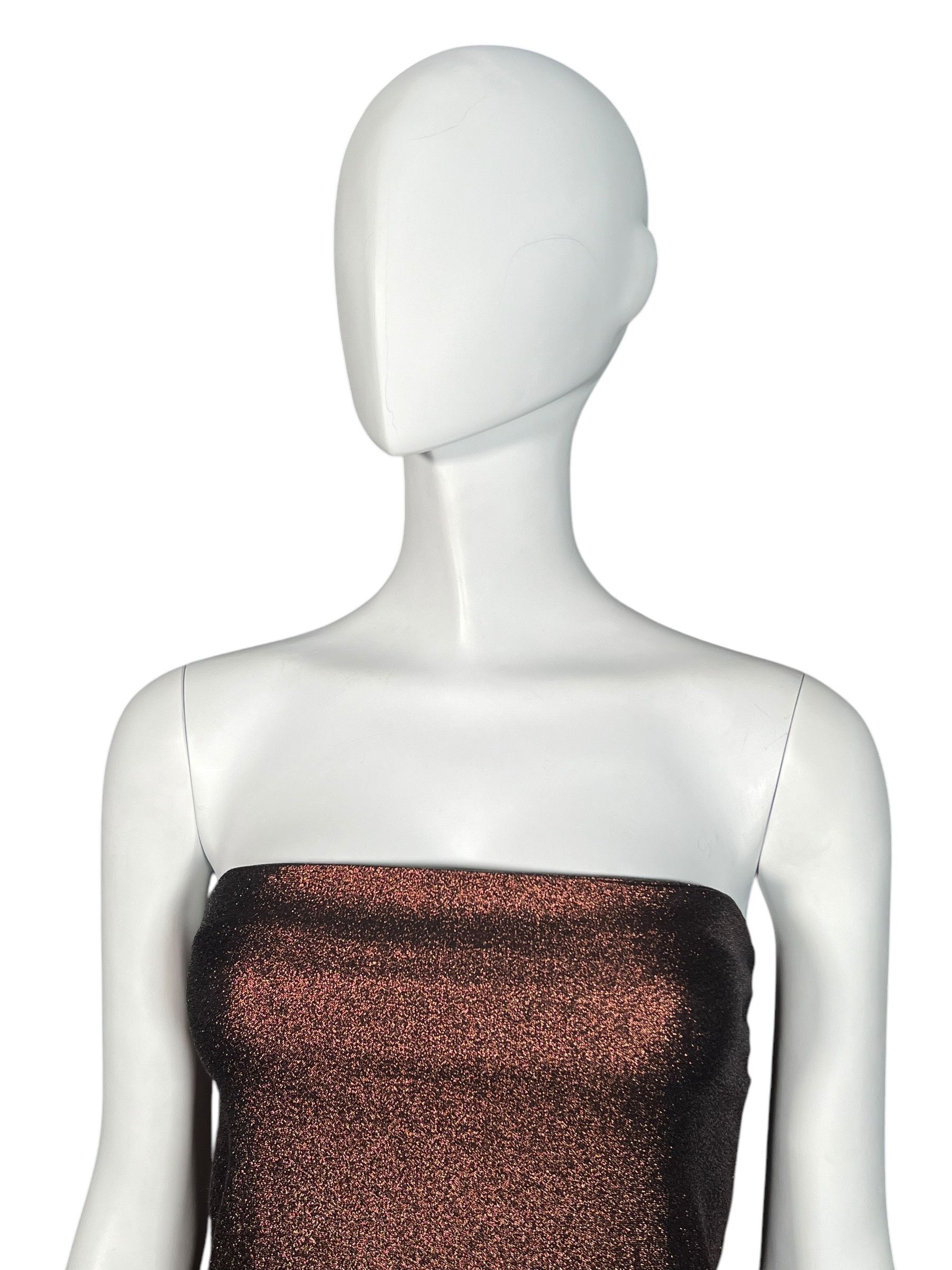 Gucci Gucci by Tom Ford S/S 1997 Strapless Copper Metallic Dress Size M / US 6-8 / IT 42-44 - 5 Thumbnail