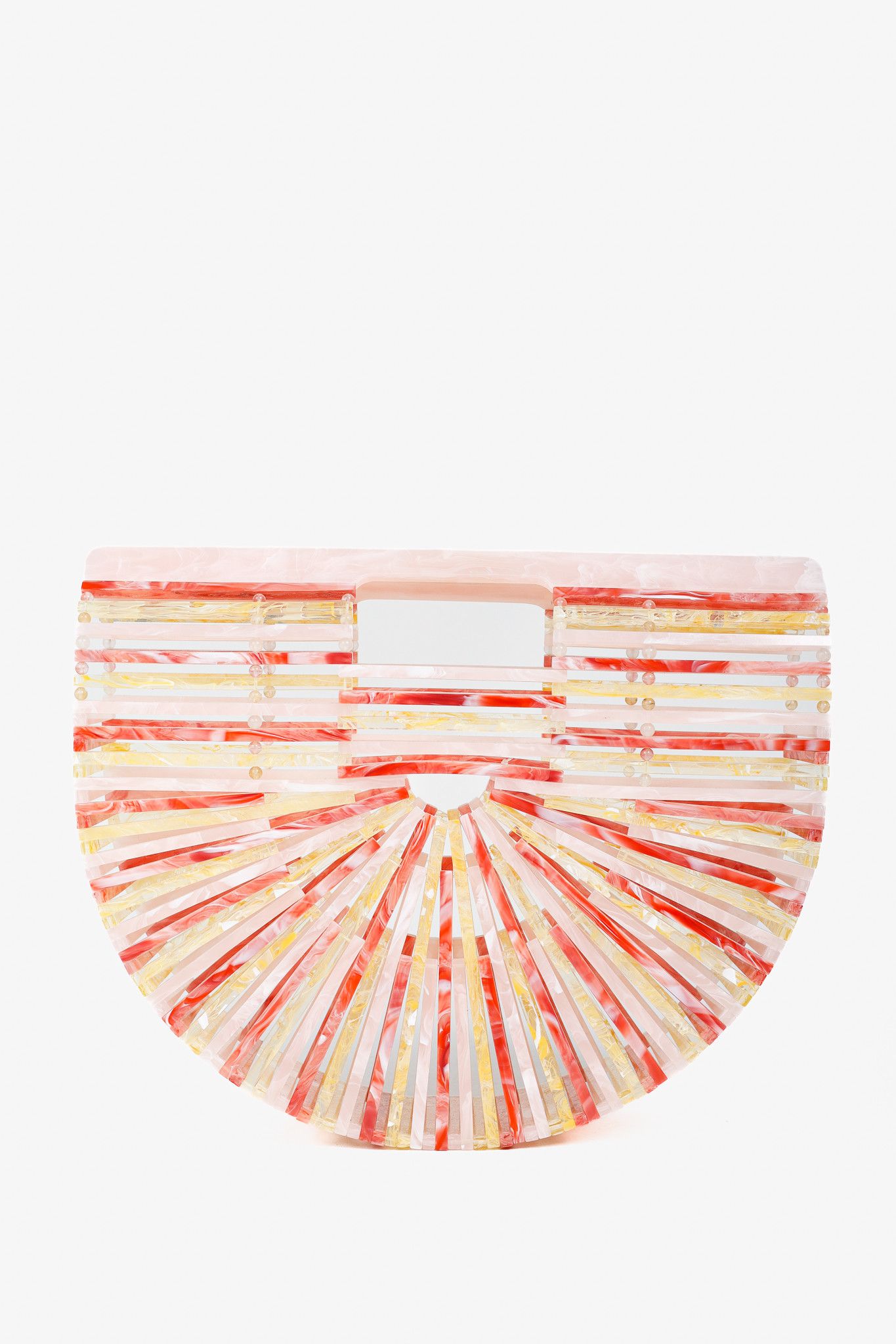Cult Gaia Cult Gaia Ark Citrus Multi Acrylic Top Handle Bag Size ONE SIZE - 4 Thumbnail