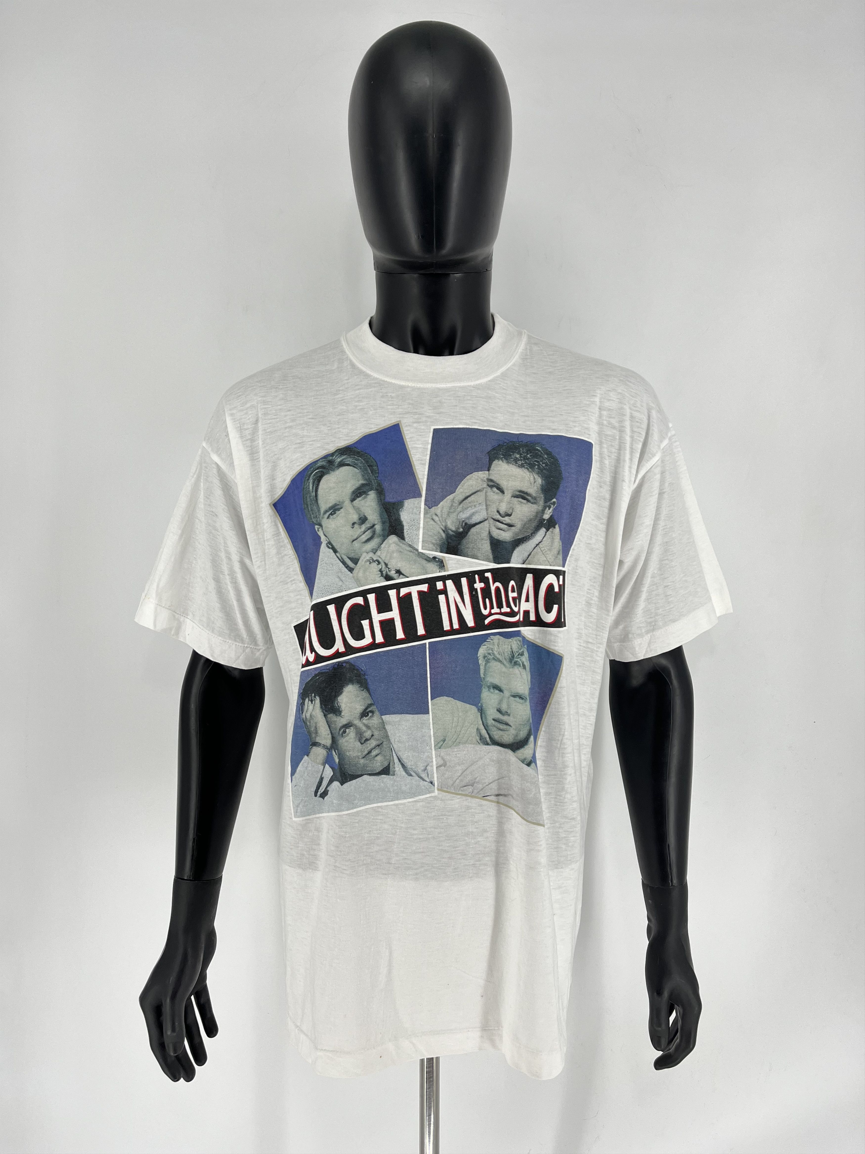 Band Tees Vintage 90's Caught In The Act Band Dance Pop Rock C.I.T.A Size US L / EU 52-54 / 3 - 2 Thumbnail