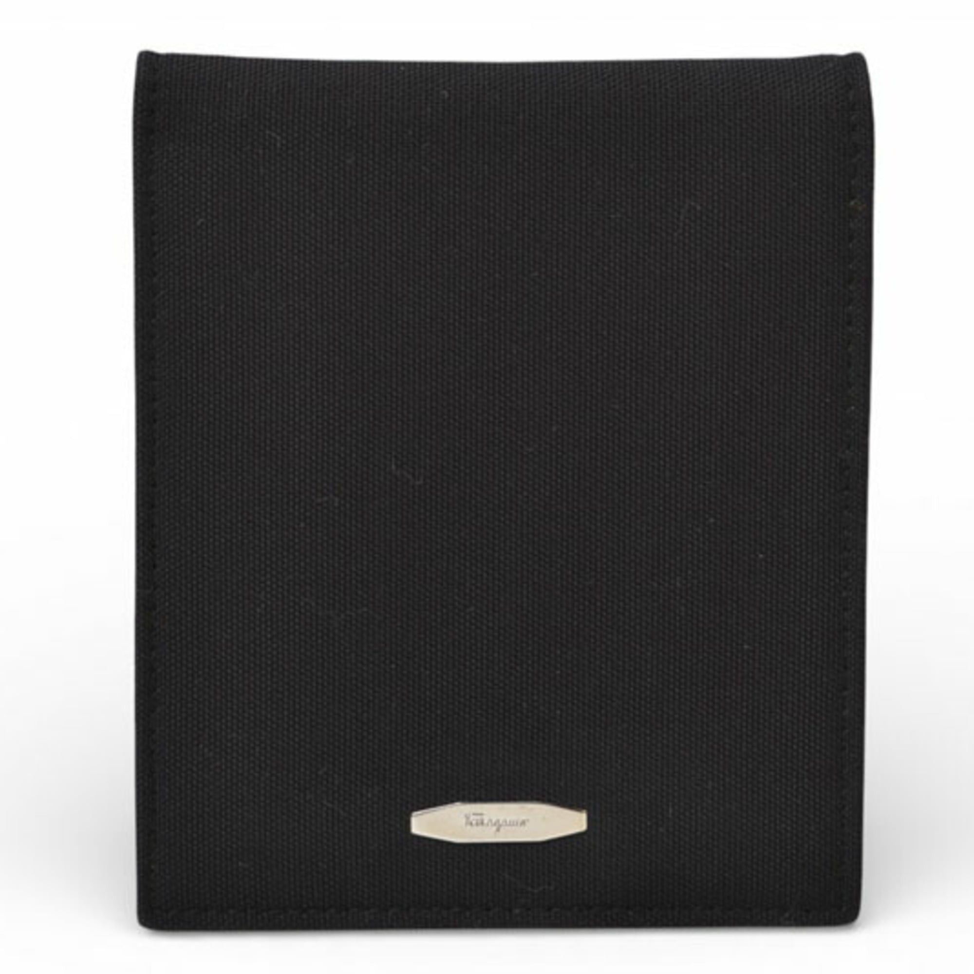 Salvatore Ferragamo Salvatore Ferragamo Men's Bifold Wallet with Bill Compartment, Black Size ONE SIZE - 1 Thumbnail