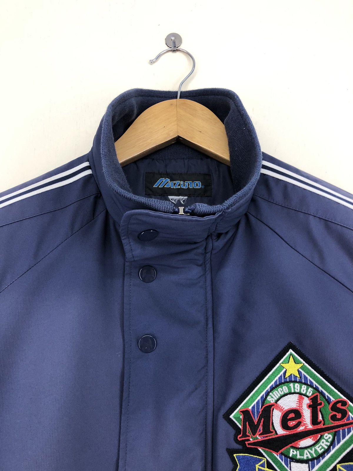 Mizuno Vintage Mizuno Mets Players Baseball Club Bomber Jacket Size US L / EU 52-54 / 3 - 4 Thumbnail