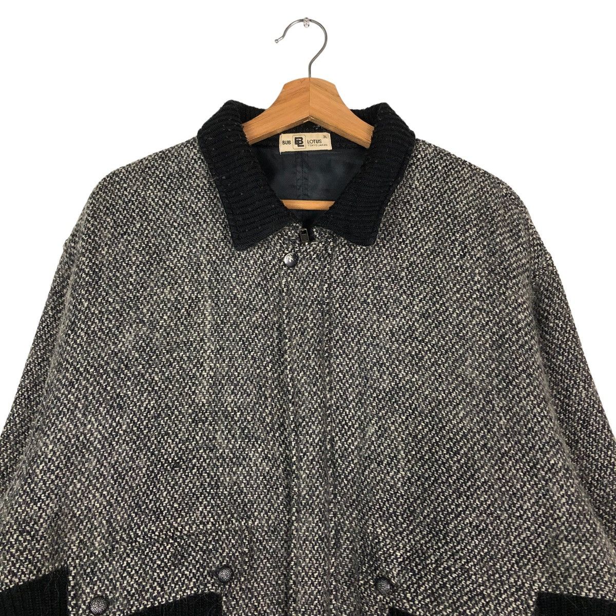 Japanese Brand 🔥VINTAGE WOOL BOMBER JACKET LOTUS TOKYO JAPAN ISSEY MIYAKE Size US L / EU 52-54 / 3 - 3 Thumbnail