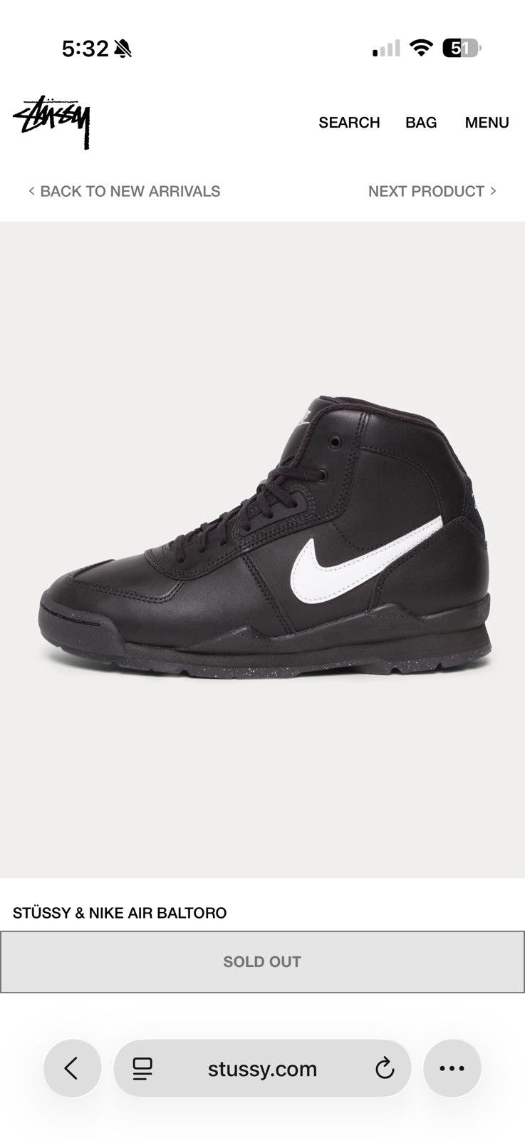 Nike × Stussy Nike x Stussy Baltoro 11 Size US 11 / EU 44 - 1 Thumbnail