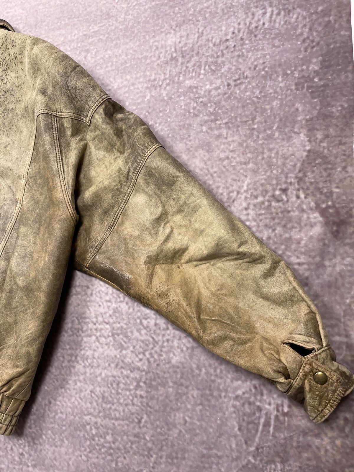 Japanese Brand Vintage Y2K Outfit Vera Pelle Leather Bomber Jacket Size US L / EU 52-54 / 3 - 24 Thumbnail